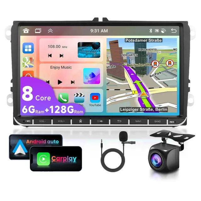 vechtel-autoradio-sp-cifique-v-hicule-vw-golf-9-pouces-6go-128go image 1