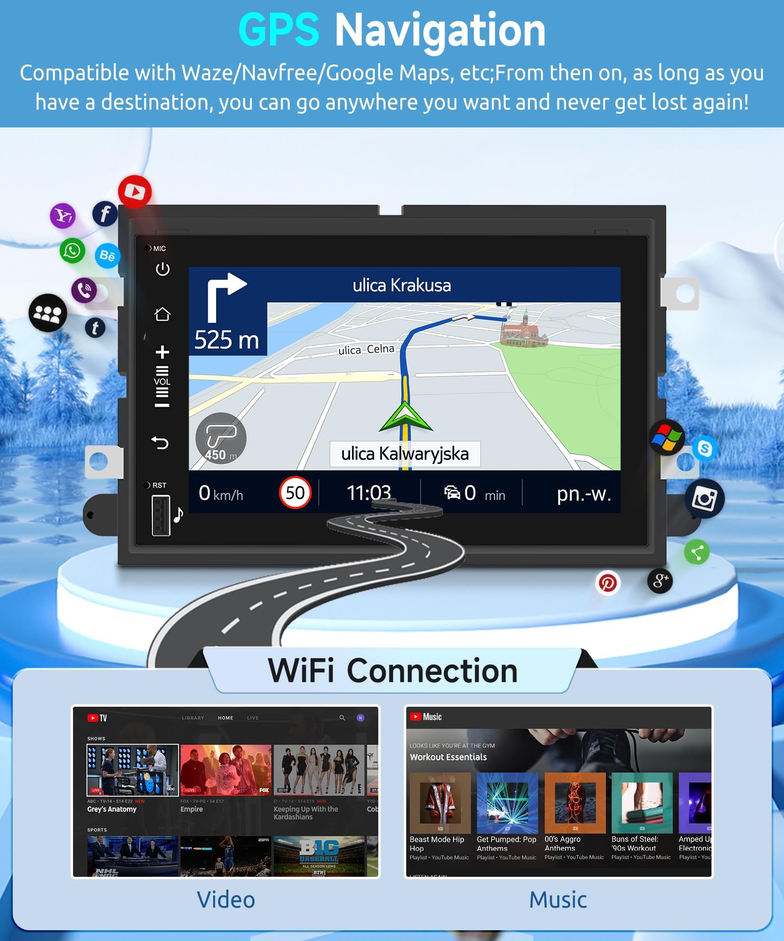 podofo-android-car-radio-7-ford-autoradio-1g-32g-cam-ra image 4