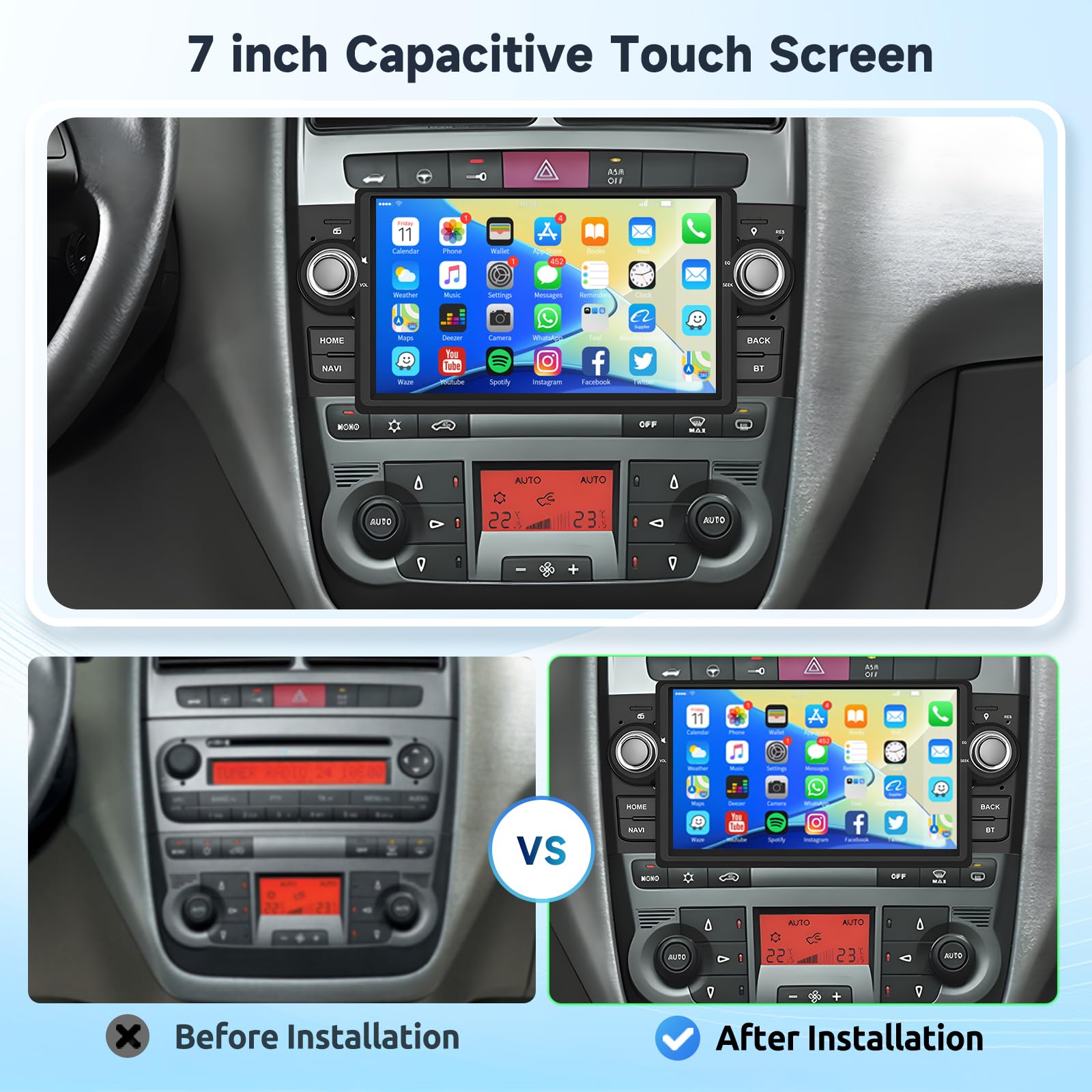 podofo-android-car-radio-autoradio-punto-7-1-32g-mirrorlink image 2