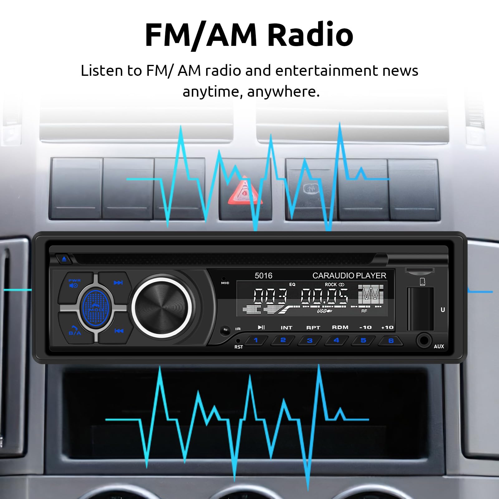 podofo-car-mp3-player-autoradio-1-din-bluetooth-dvd-fm-usb image 2