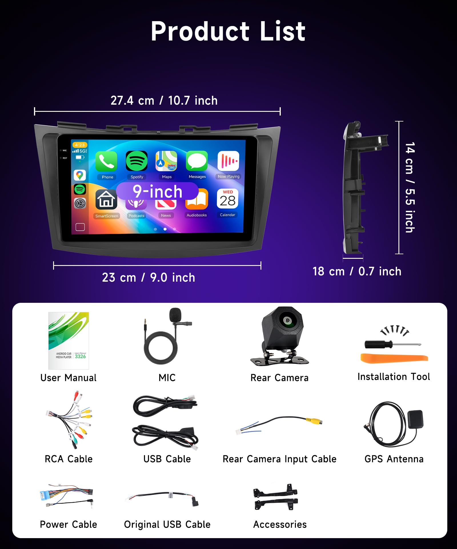 podofo-android-car-radio-autoradio-swift-9-4-128g-cam-ra image 7