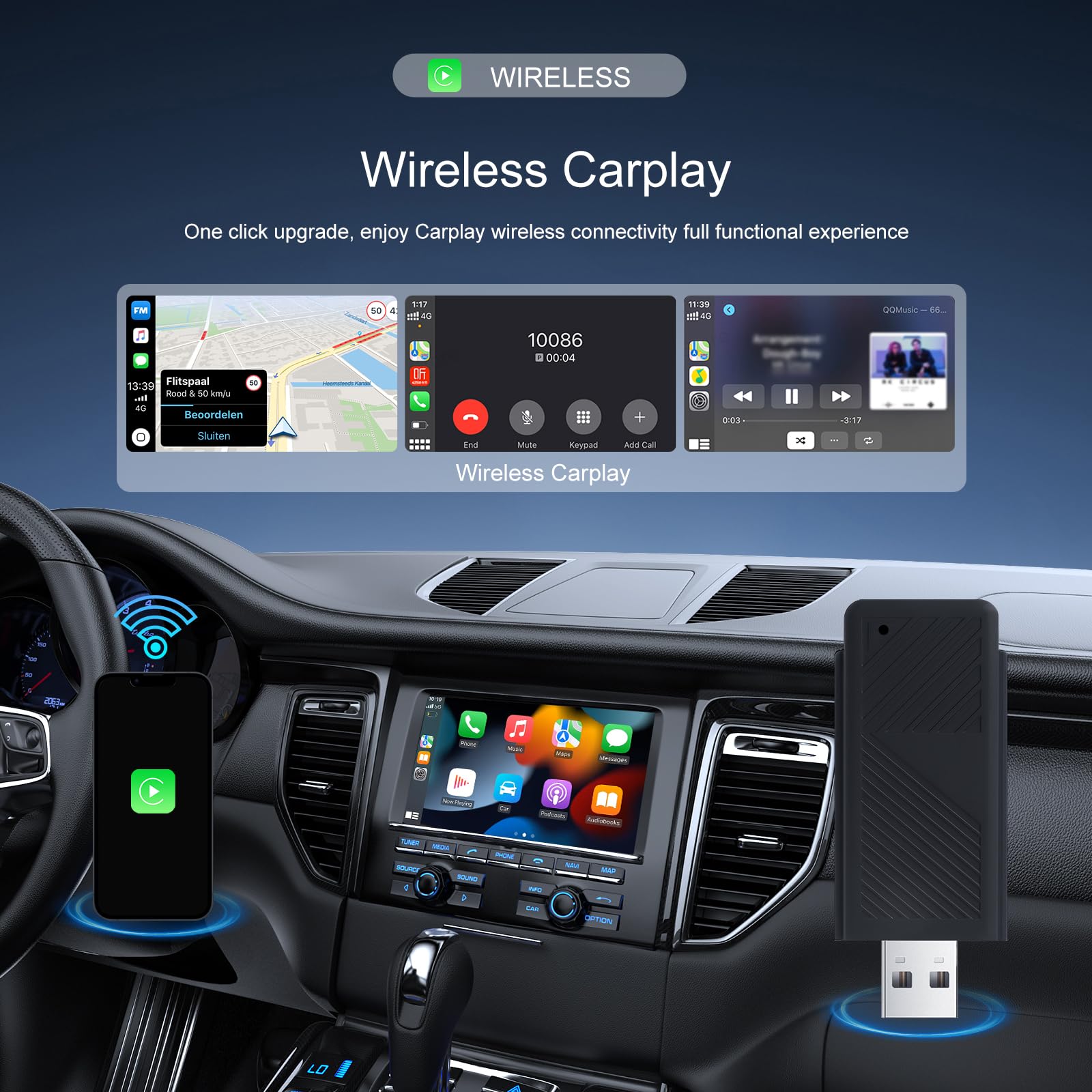 podofo-carplay-ai-box-adaptateur-carplay-sans-fil-mini image 2