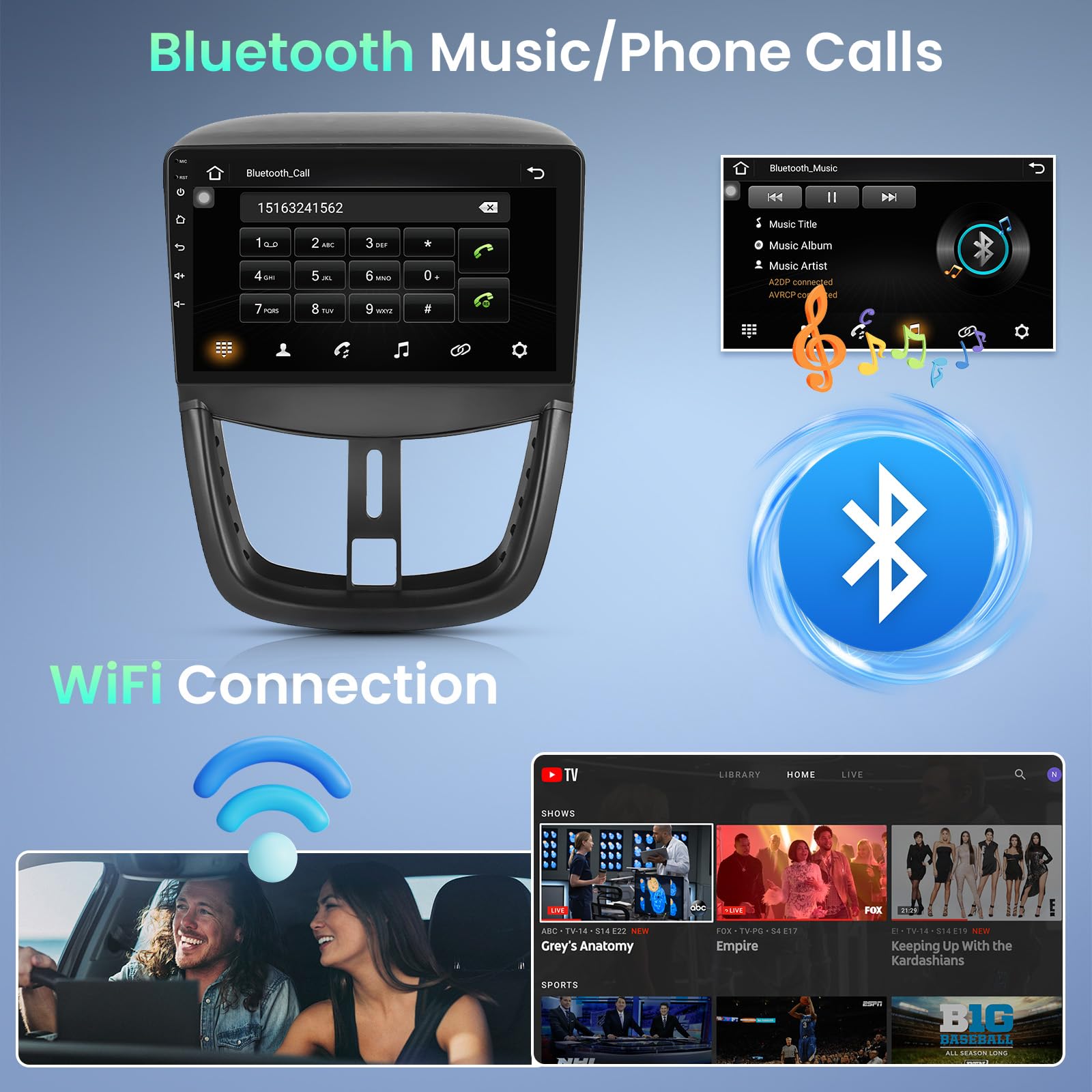 podofo-android-car-radio-peugeot-207-9-autoradio-1-32g-mirror image 4