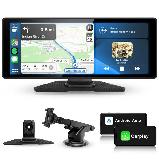podofo-portable-carplay-screen-10-26-pouces-autoradio-portable-sans-fil image 1