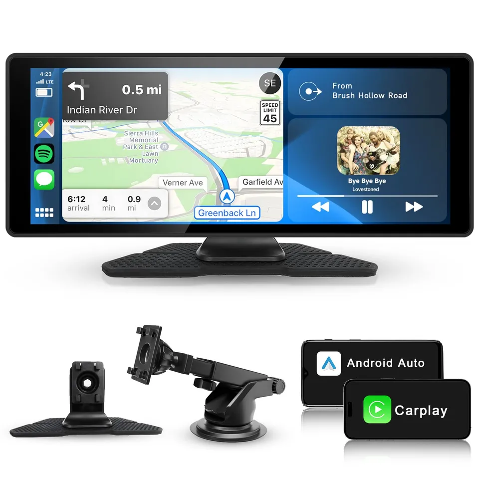 podofo-portable-carplay-screen-10-26-pouces-autoradio-portable-sans-fil image 1