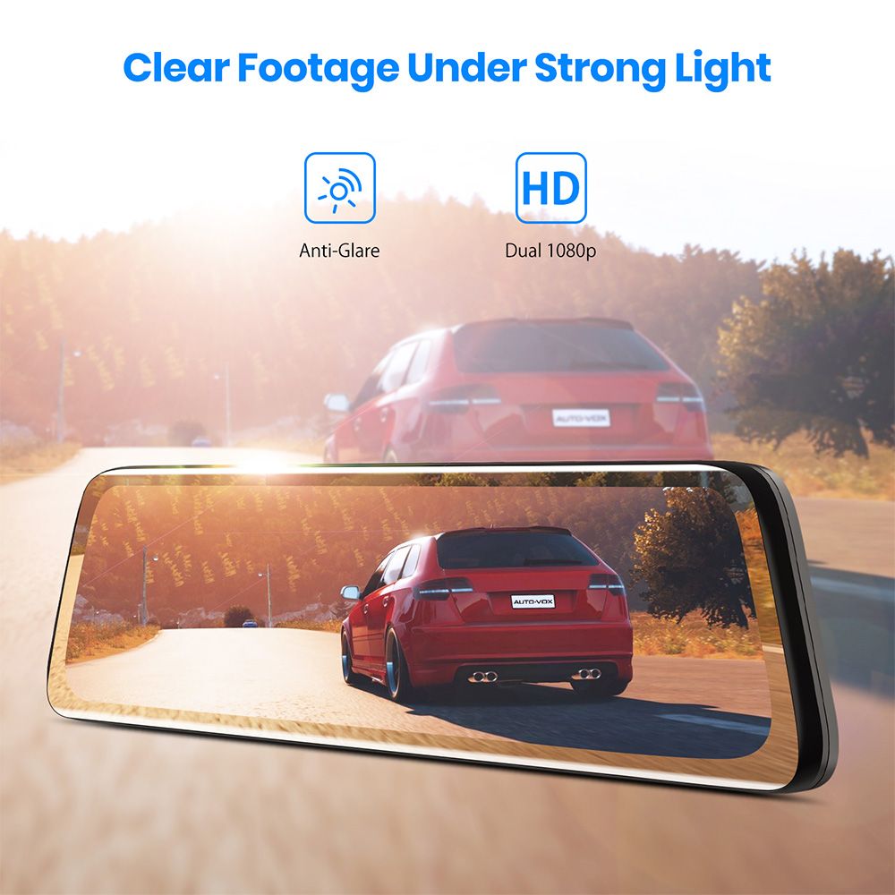 auto-vox-v5-pro-dashcam-miroir-avant-arri-re-gps-1080p image 2