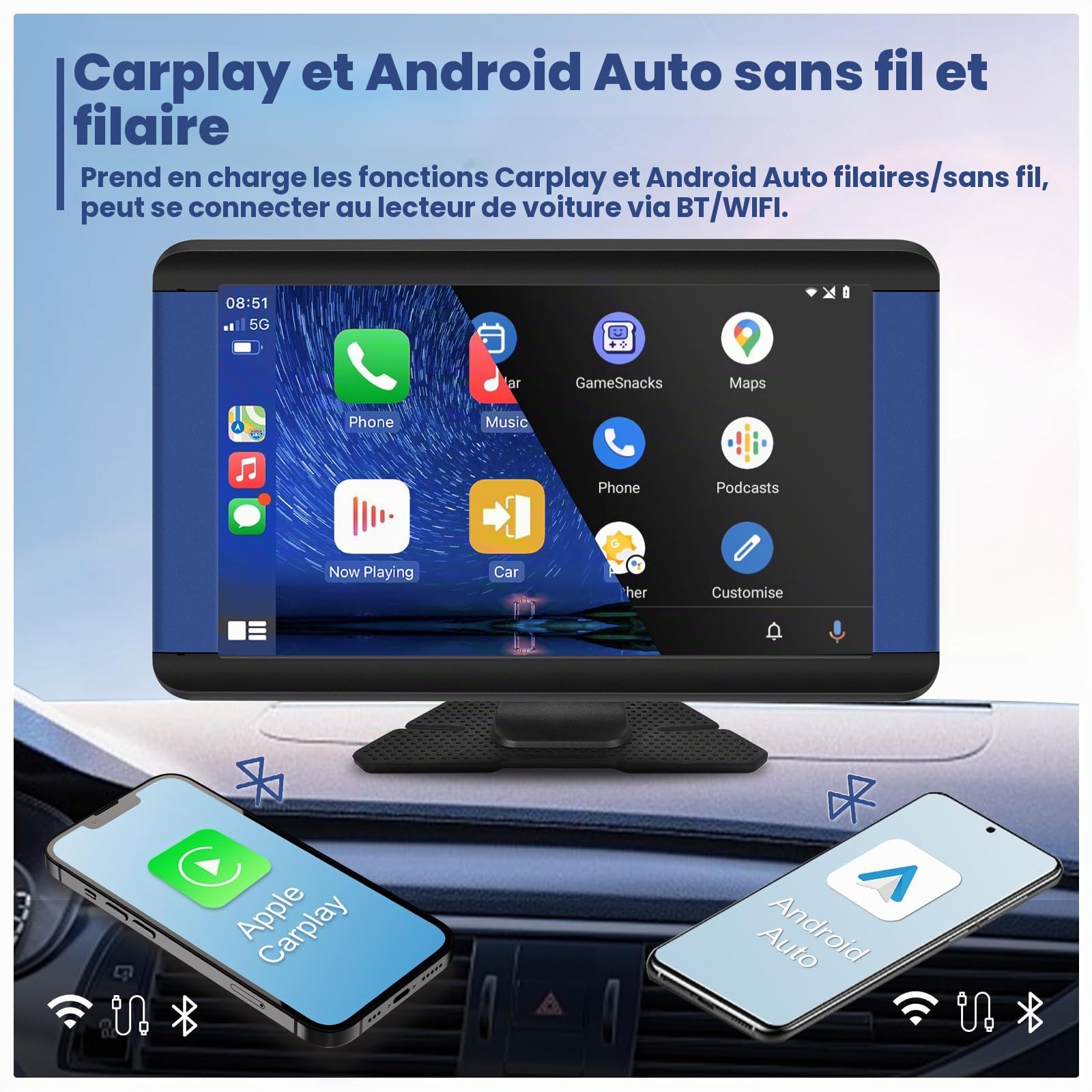 podofo-android-autoradio-portable-tactile-7-carplay-bluetooth image 2