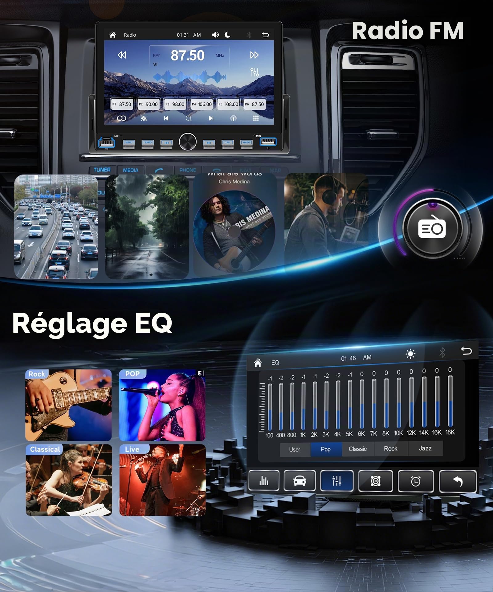 vechtel-autoradio-1-din-mp5-autoradio-7-pouces-carplay-sans-fil image 5