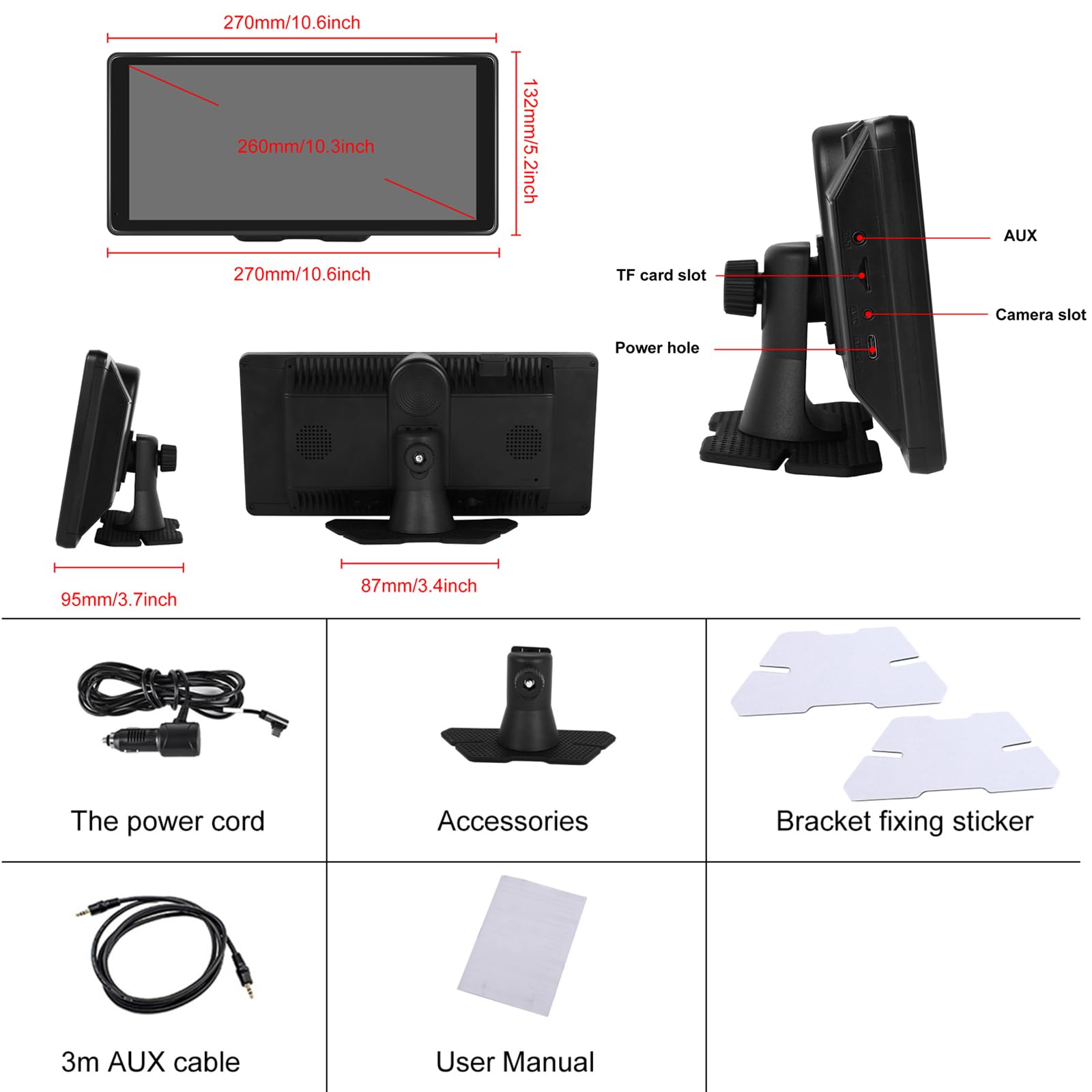 podofo-portable-carplay-screen-10-36-pouces-carplay-sans-fil image 7