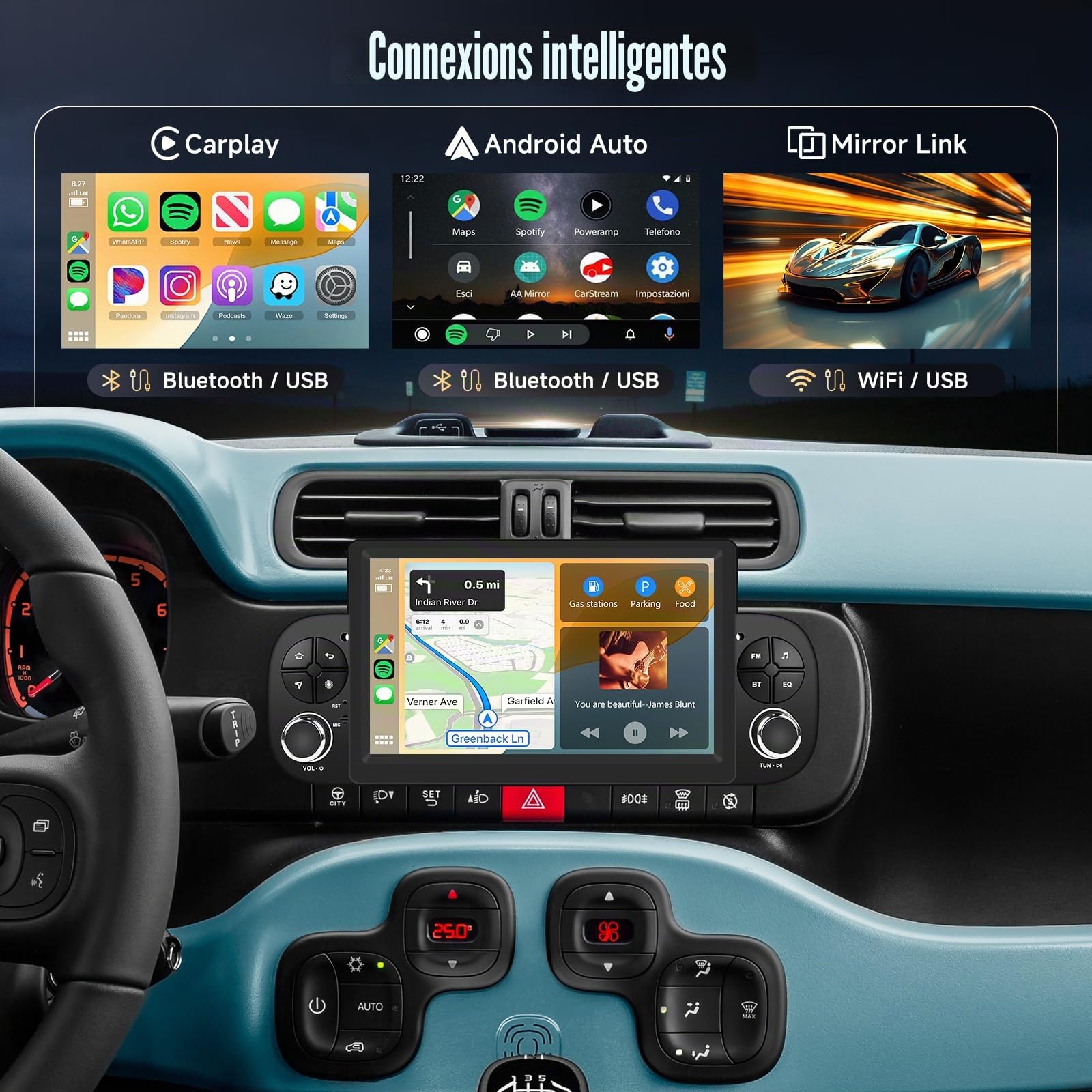 podofo-android-autoradio-tactile-7-fiat-panda-4-64-go image 6