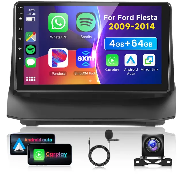vechtel-autoradio-ford-fiesta-2009-2014-9-android-13-4-64g image 1