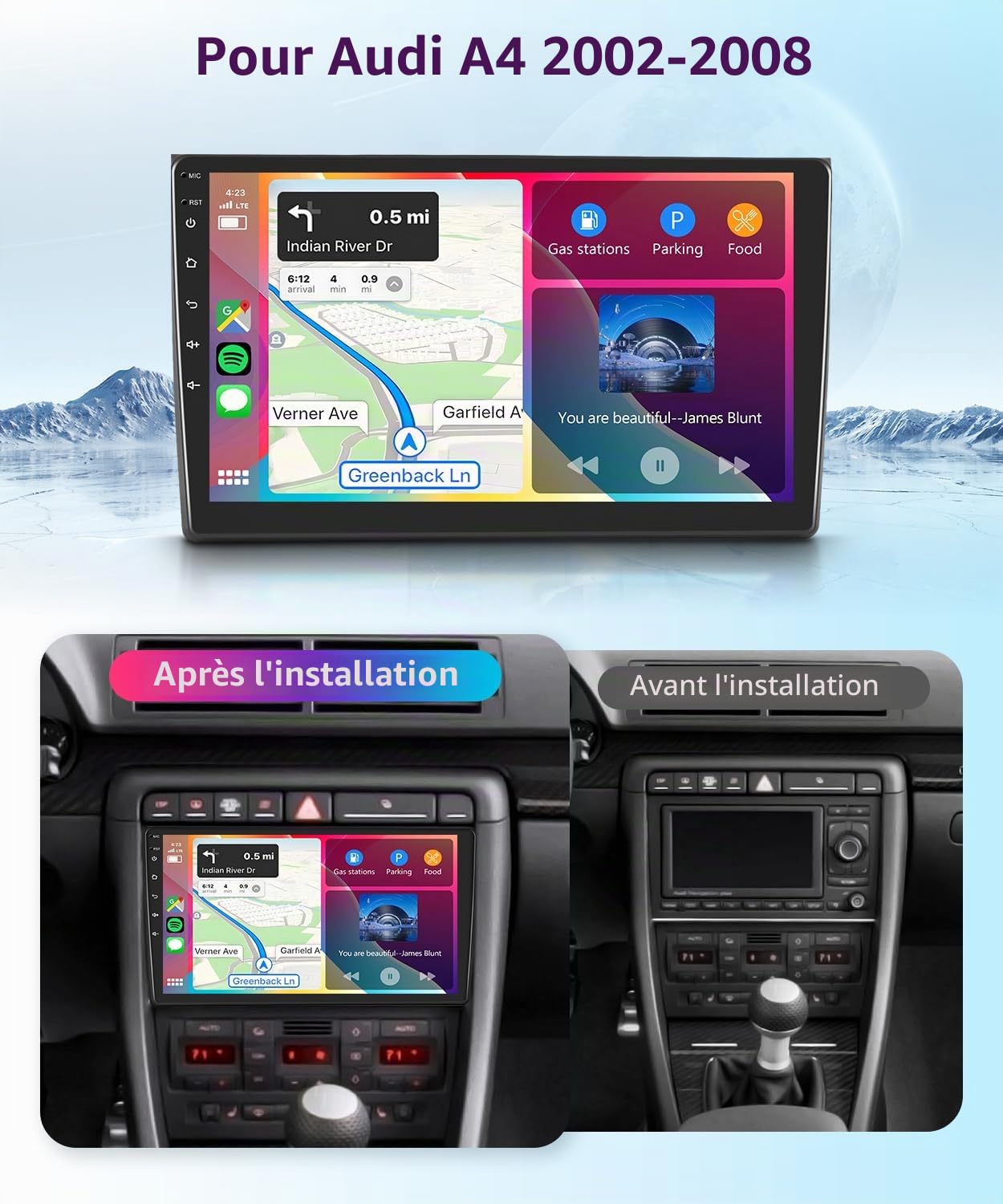 vechtel-autoradio-audi-a4-2002-2008-9-pouces-2-64go-carplay image 2
