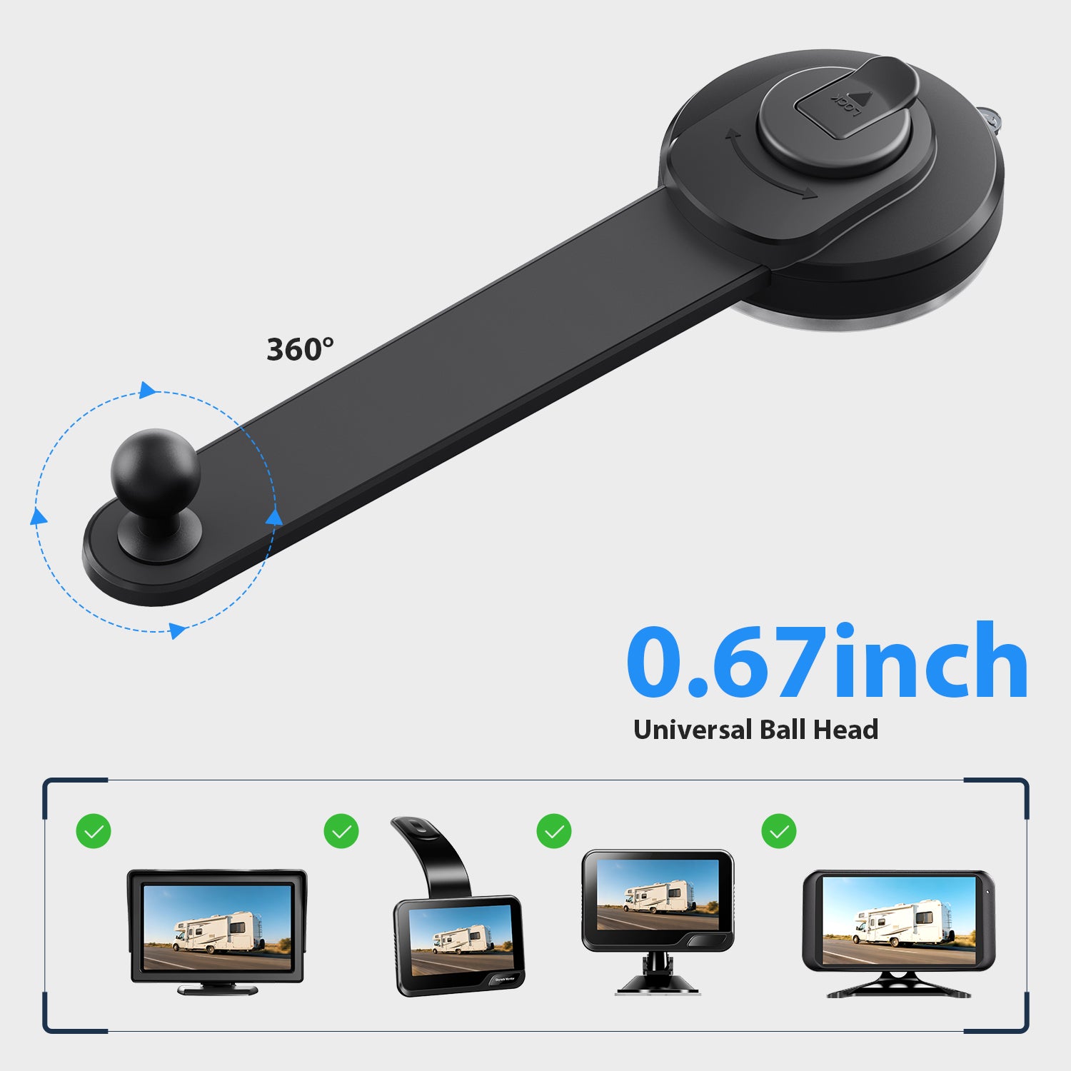 auto-vox-x8-support-ventouse-moniteur-cam-ra-recul-360 image 2