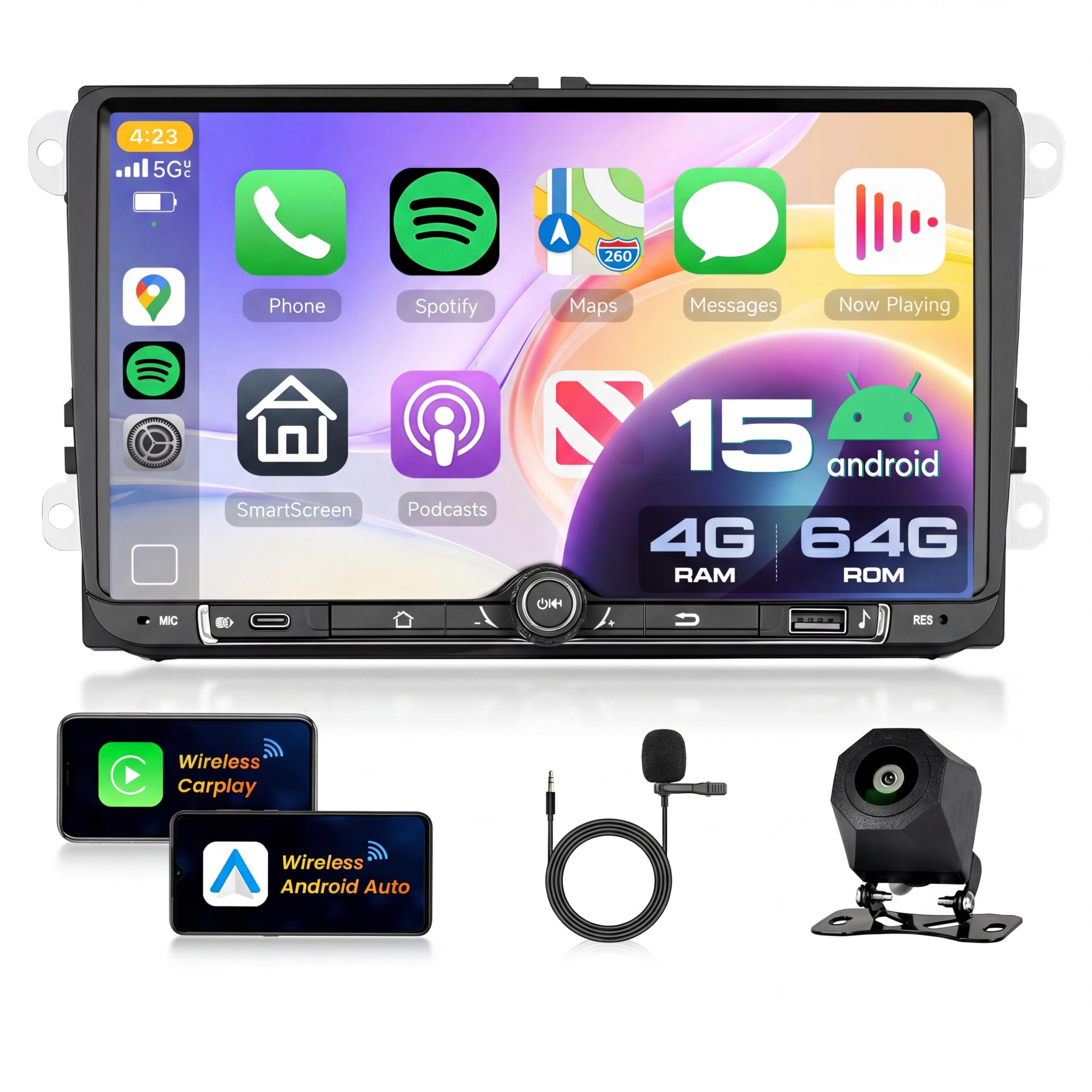 vechtel-autoradio-sp-cifique-v-hicule-9-pouces-dab-4g-64g-carplay image 8