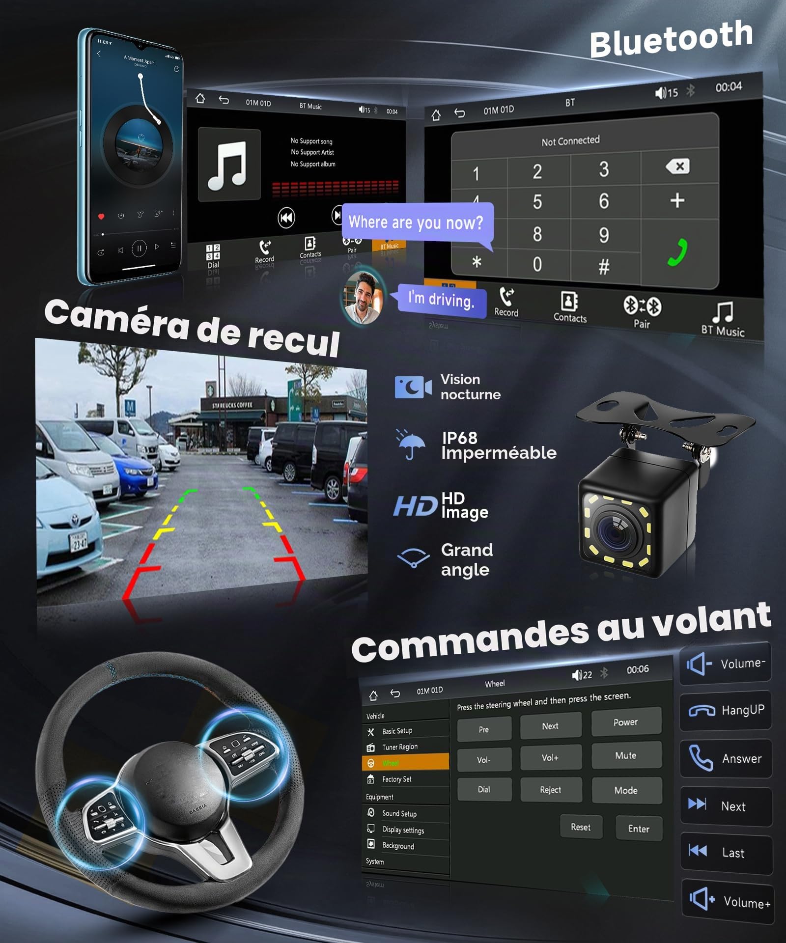 vechtel-autoradio-2-din-7-pouces-poste-radio-dab-carplay image 4