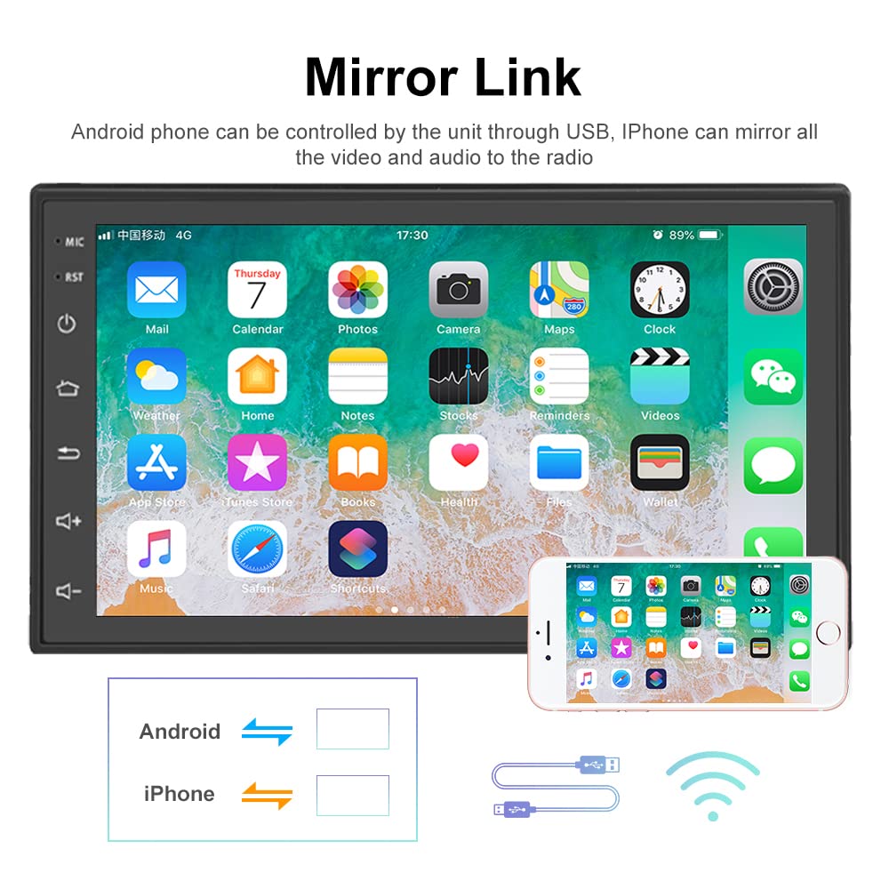 podofo-android-car-radio-2-din-7-pouces-bluetooth-gps-cam-ra image 5