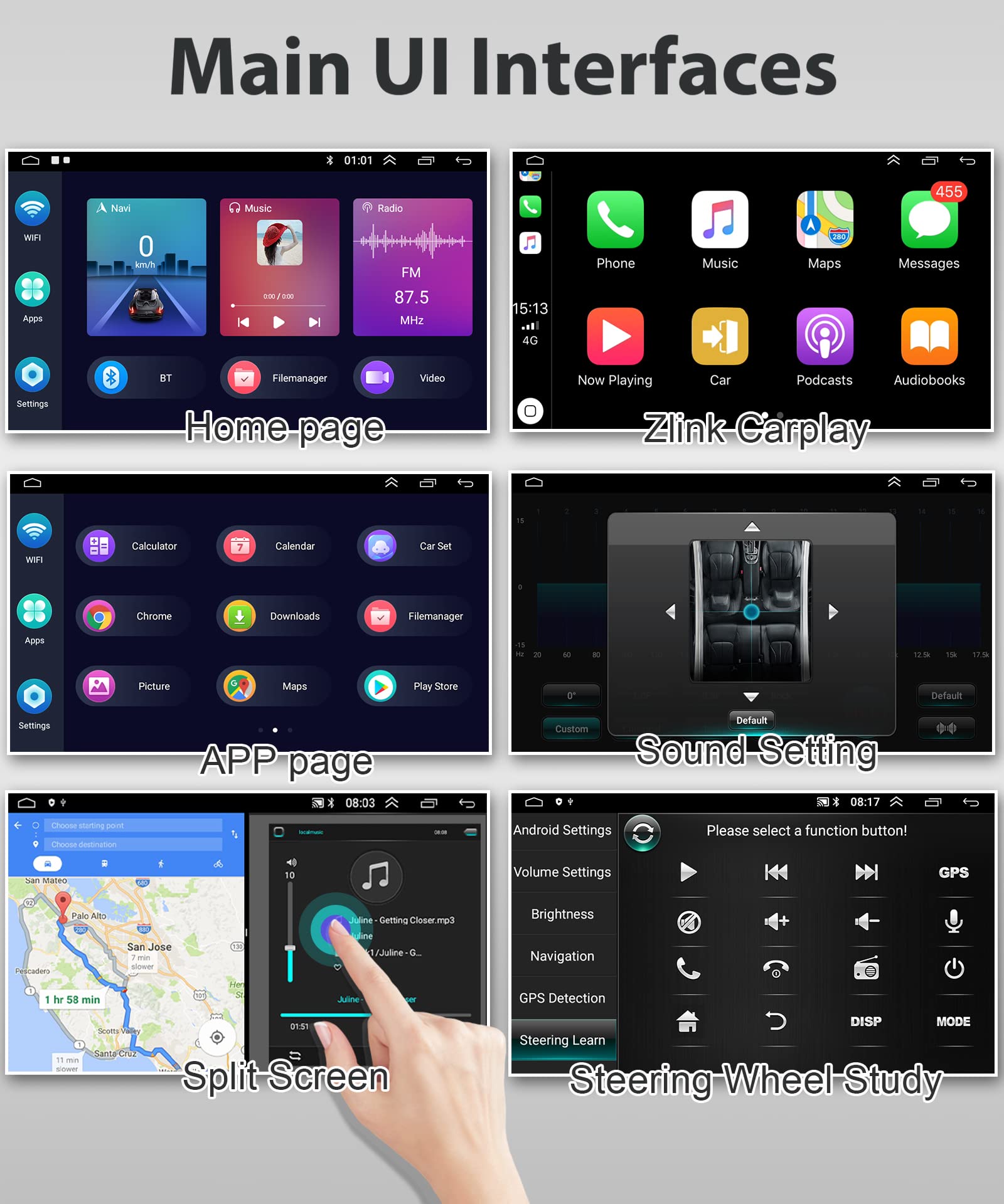 podofo-autoradio-peugeot-407-9-pouces-carplay-2-64g image 5