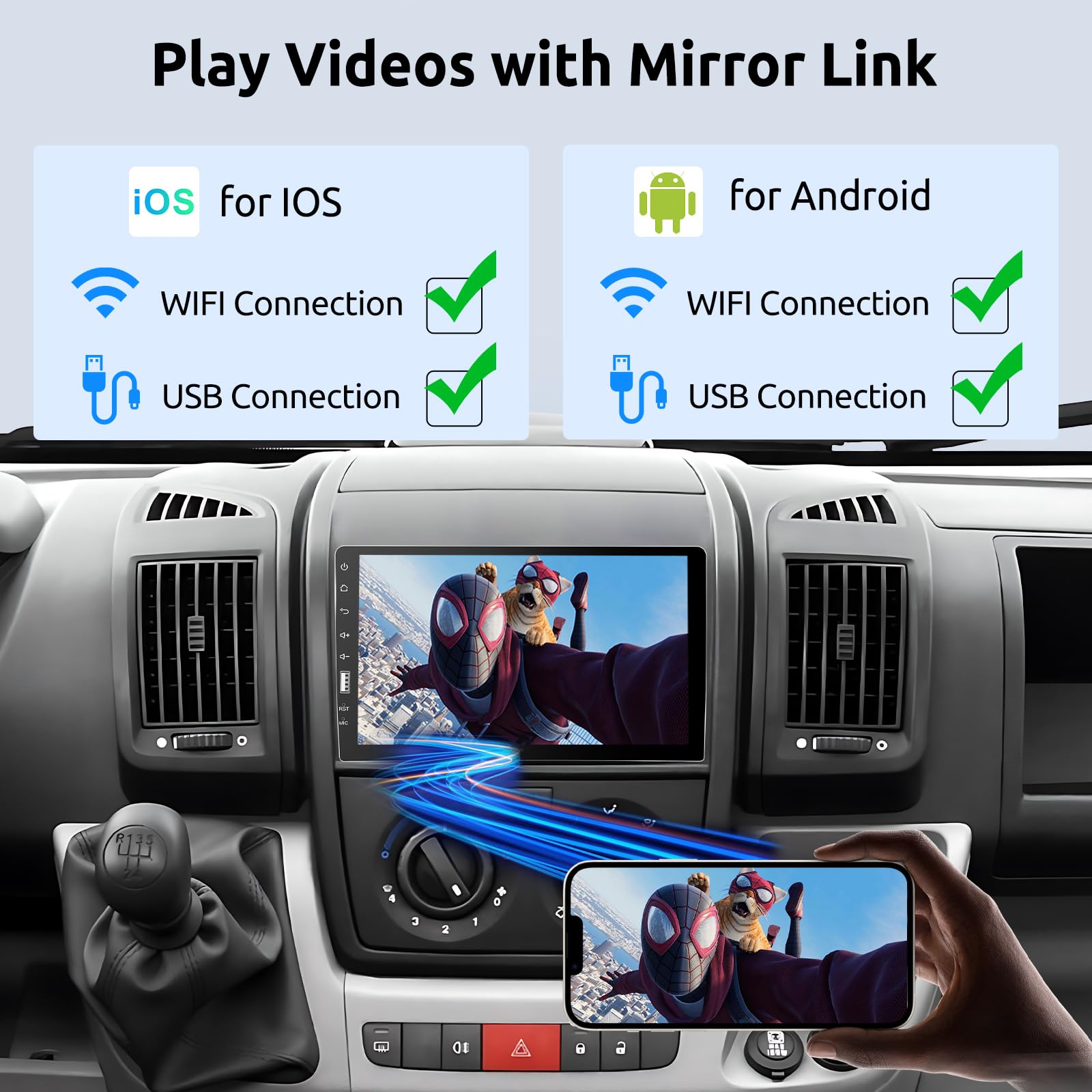 vechtel-1-din-9-pouces-hd-autoradio-tactile-carplay-sans-fil image 6