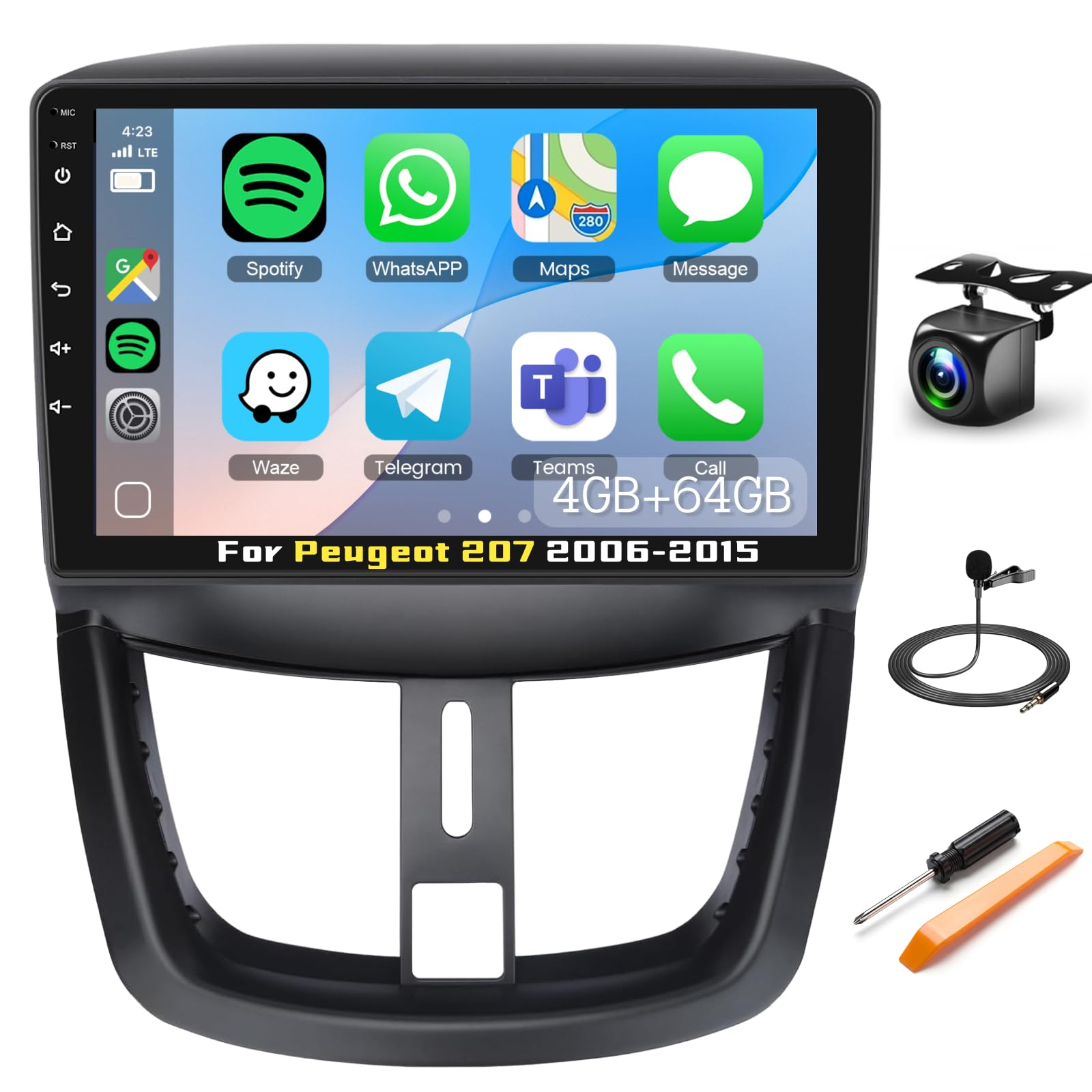 podofo-android-car-radio-9-pouces-peugeot-207-4-64gb-8-c-urs image 8