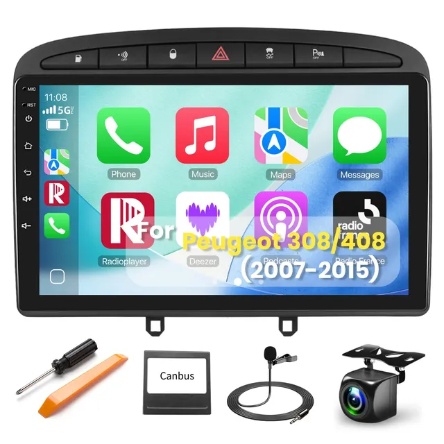 podofo-android-car-radio-9-peugeot-308-408-2-64-go-dsp image 1