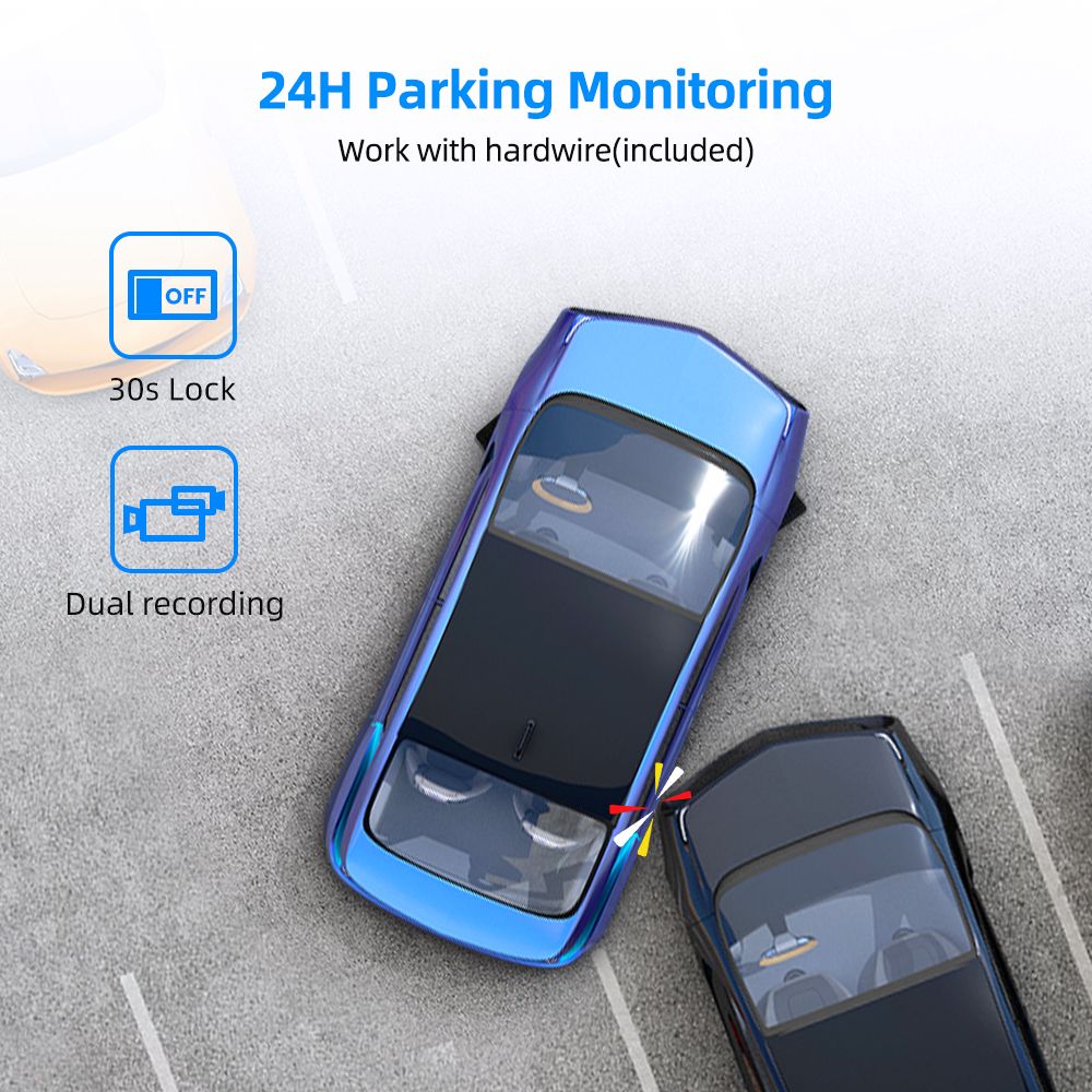 auto-vox-t9-pro-dashcam-avant-arri-re-1080p-gps-tactile image 7