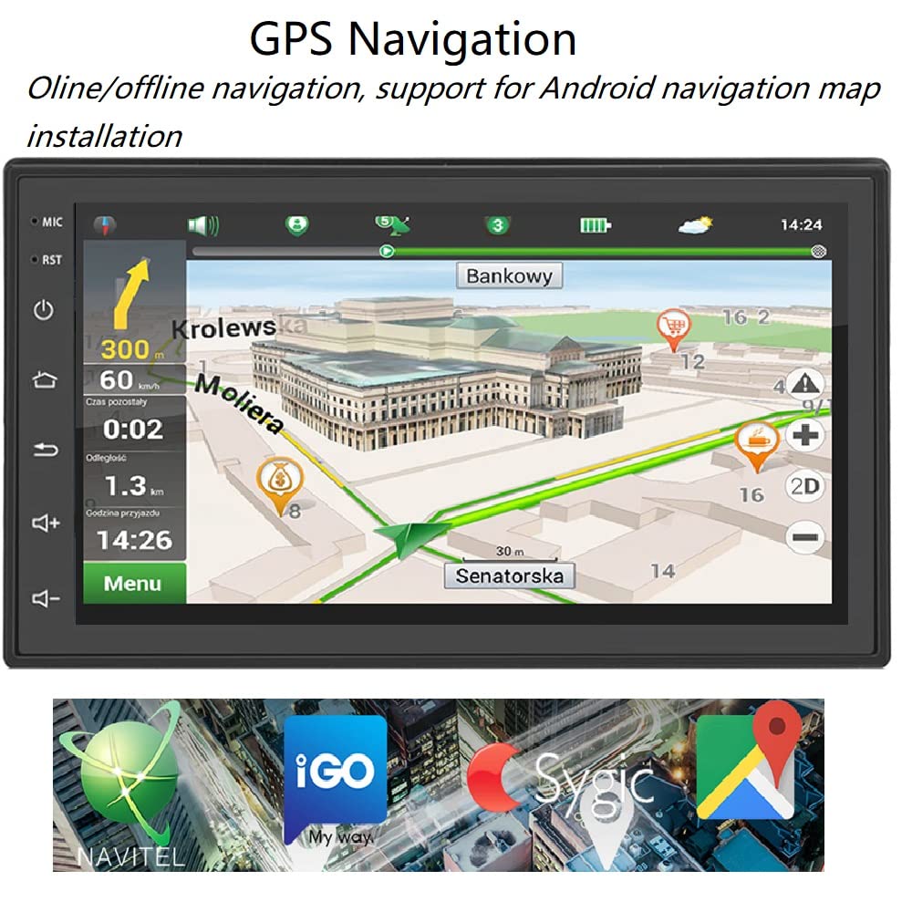 podofo-android-car-radio-2-din-7-pouces-bluetooth-gps-cam-ra image 2