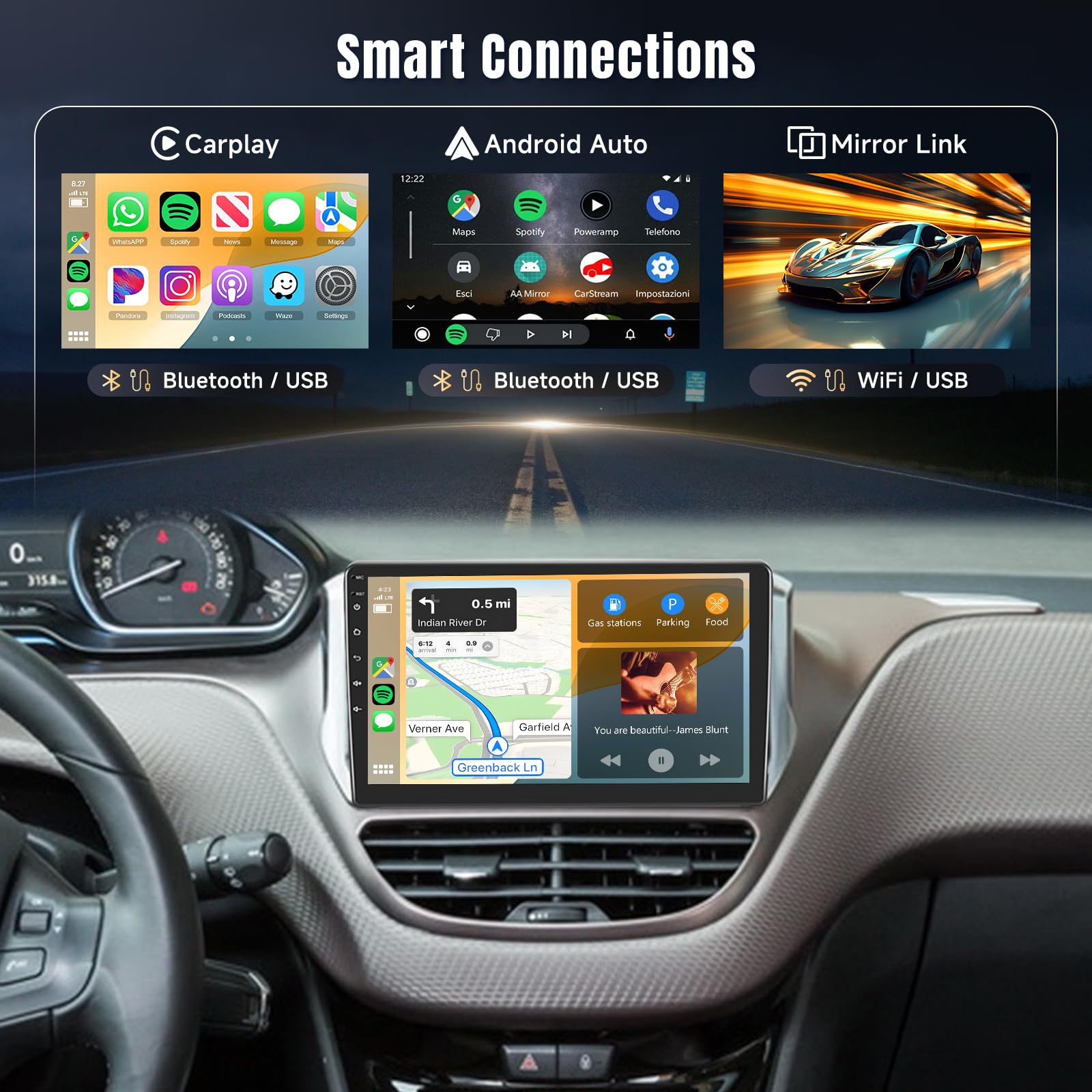 podofo-android-car-radio-10-1-pour-peugeot-208-2008-autoradio-4go-64go image 4