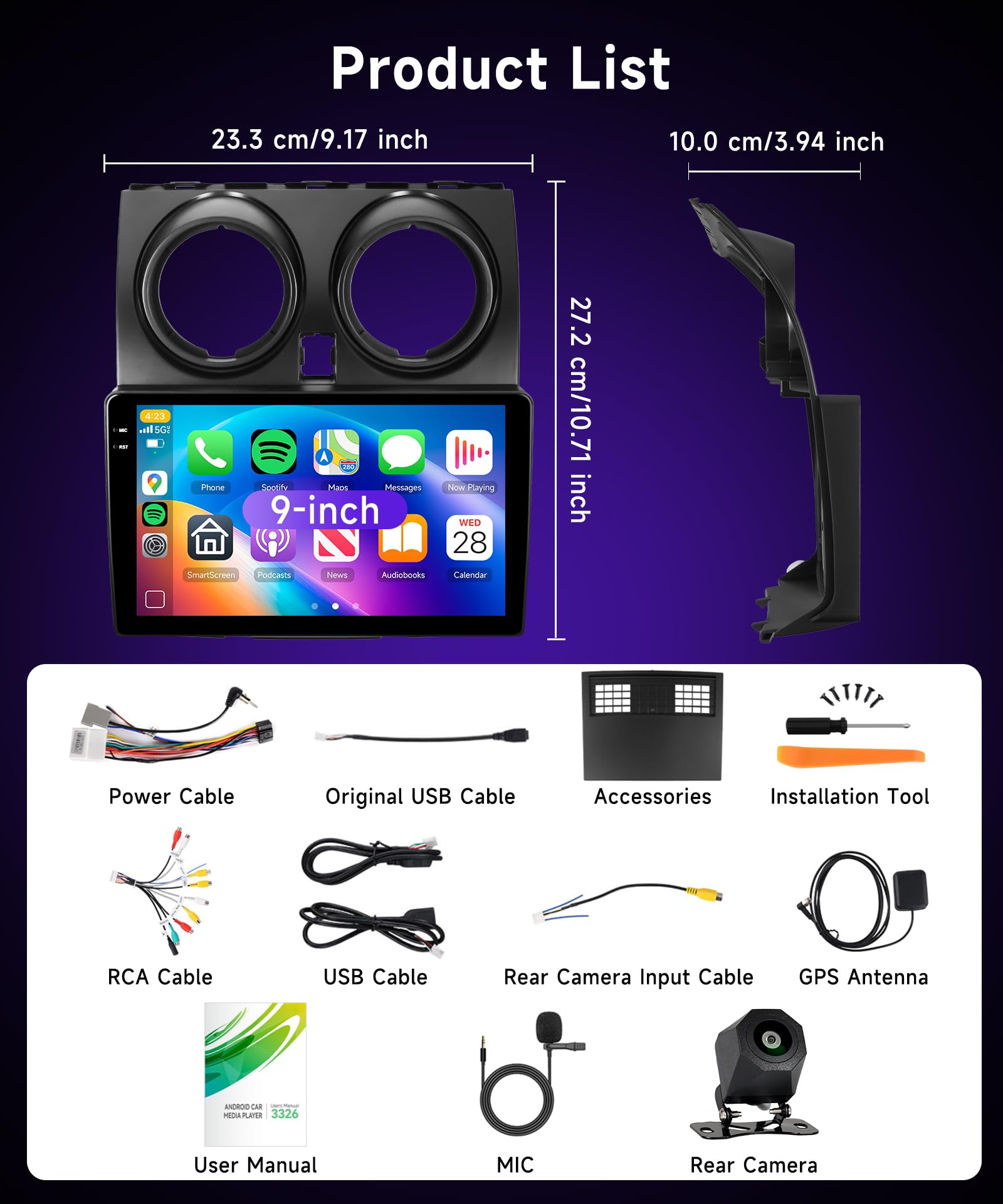 podofo-android-car-radio-autoradio-9-qashqai-j10-4-128g image 7
