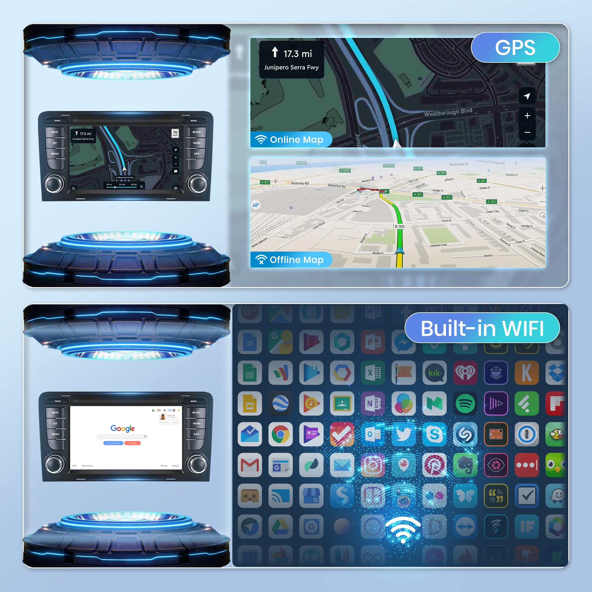 vechtel-autoradio-audi-a3-8p-7-pouces-android-13-bluetooth-gps image 4