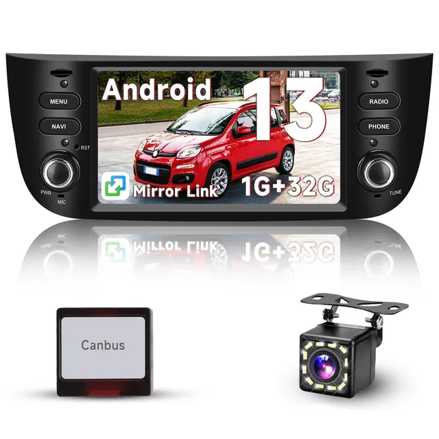 podofo-android-car-radio-autoradio-6-2-pouces-fiat-punto-mirrorlink image 1