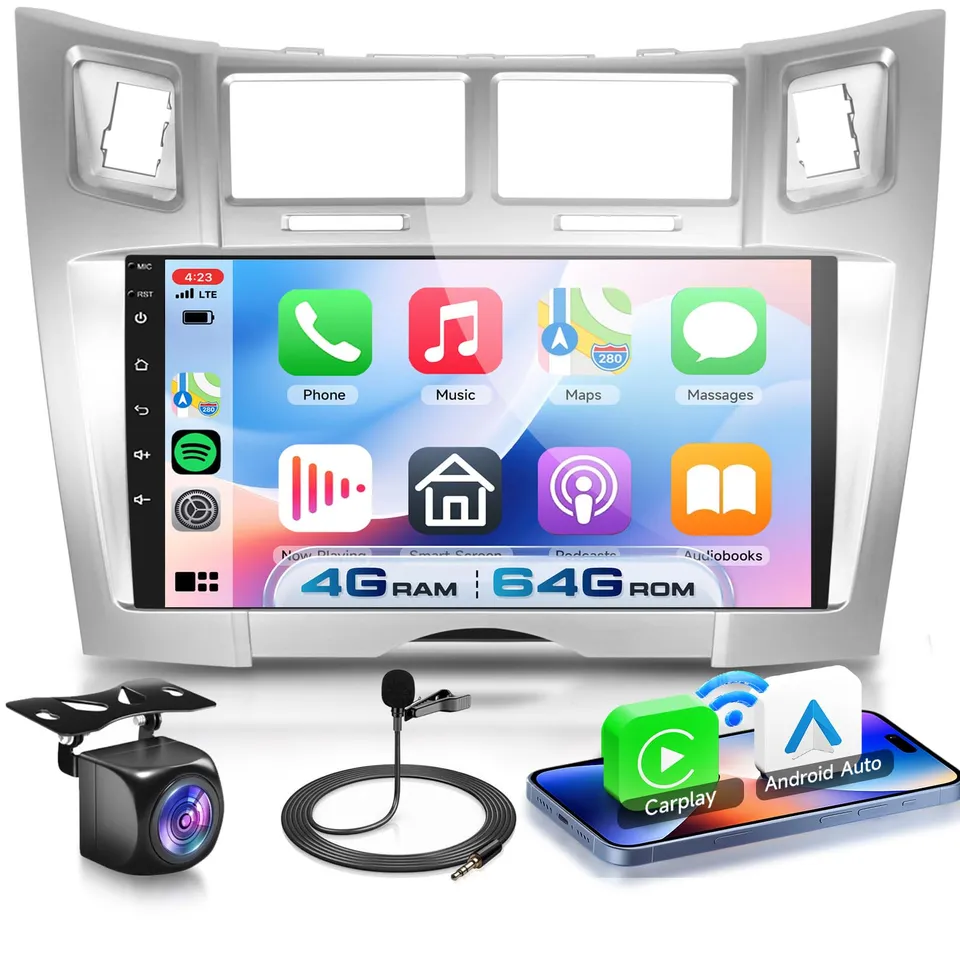 vechtel-autoradio-sp-cifique-v-hicule-yaris-autoradio-4g-64g-carplay image 1