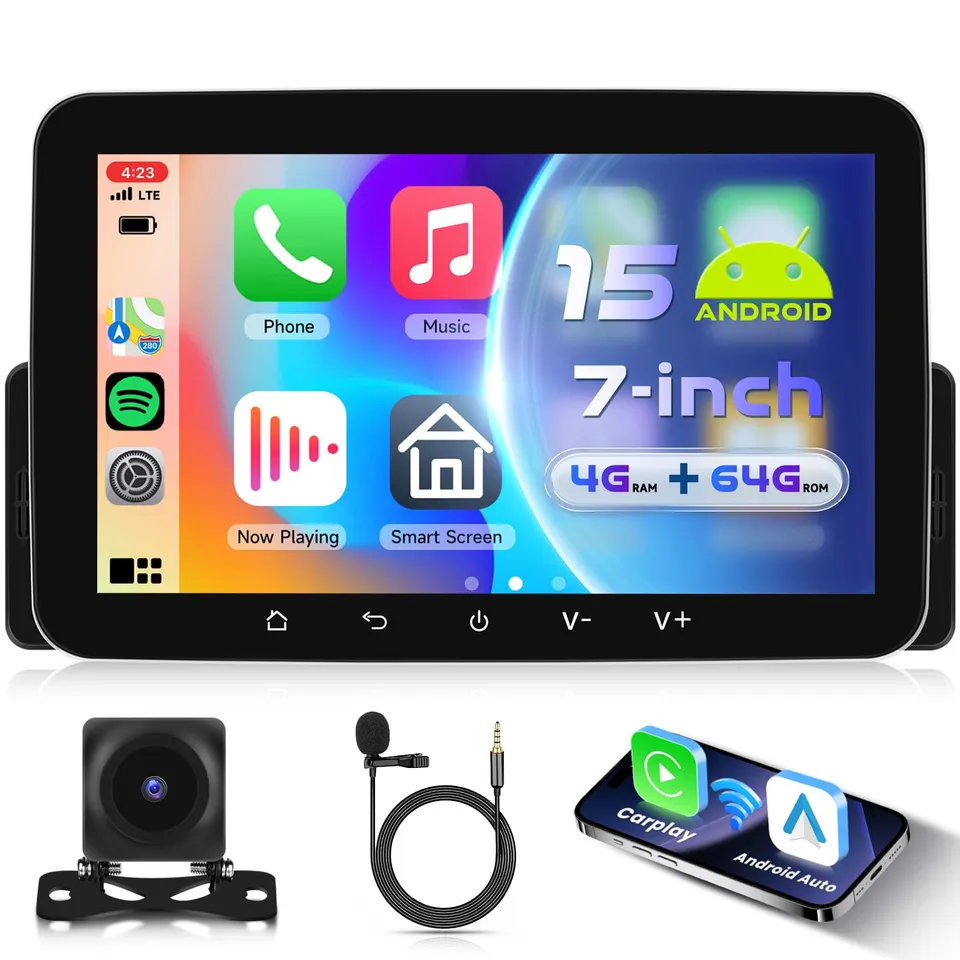 vechtel-autoradio-1-din-7-pouces-android-15-carplay-4-64g image 1