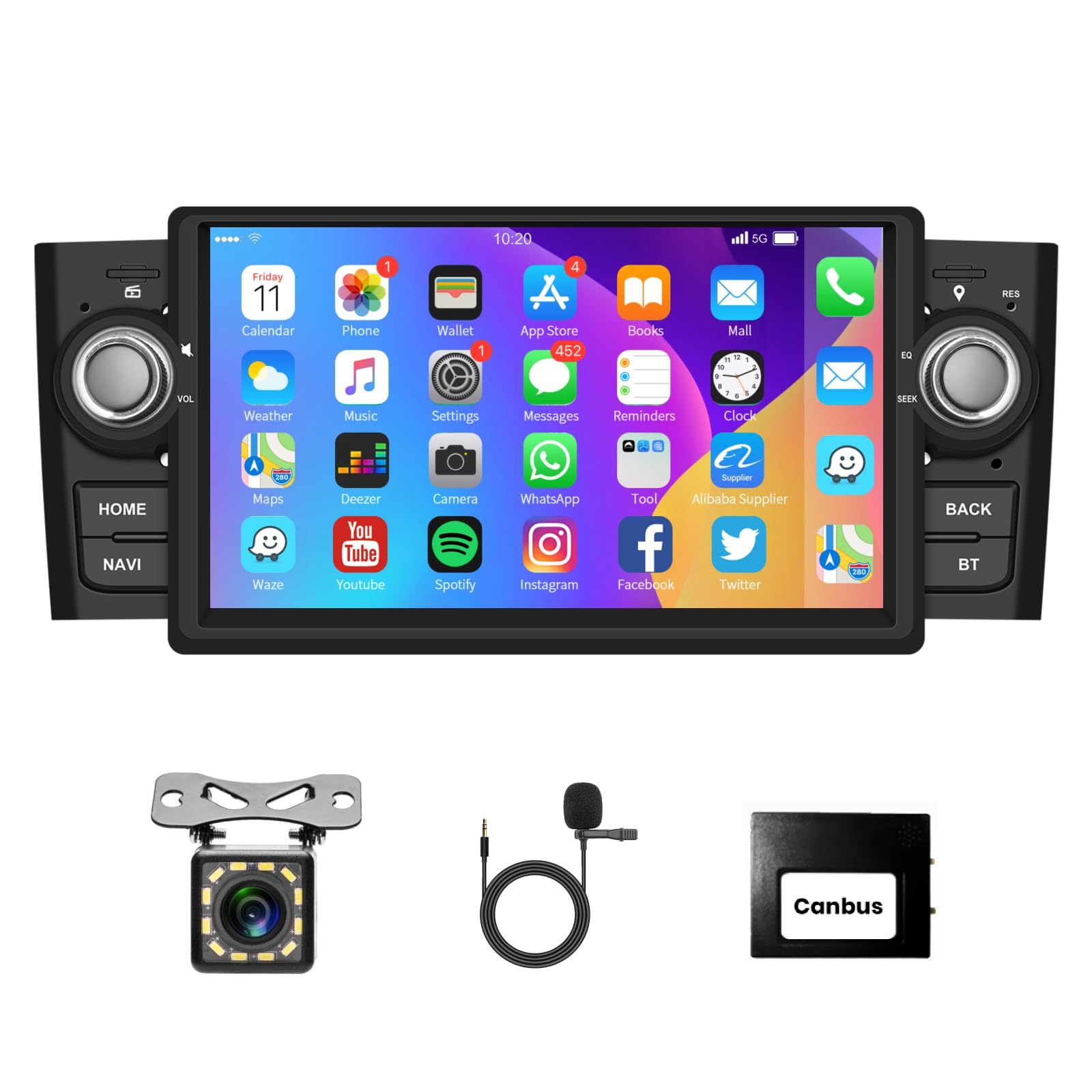 podofo-android-car-radio-autoradio-punto-7-1-32g-mirrorlink image 1