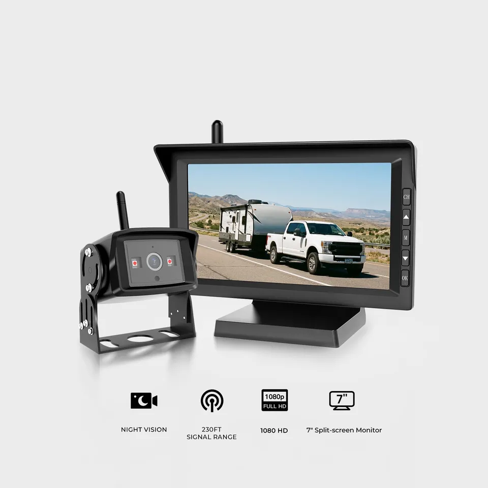 auto-vox-w10-kit-cam-ra-de-recul-sans-fil-7-1080p-grand-angle image 1