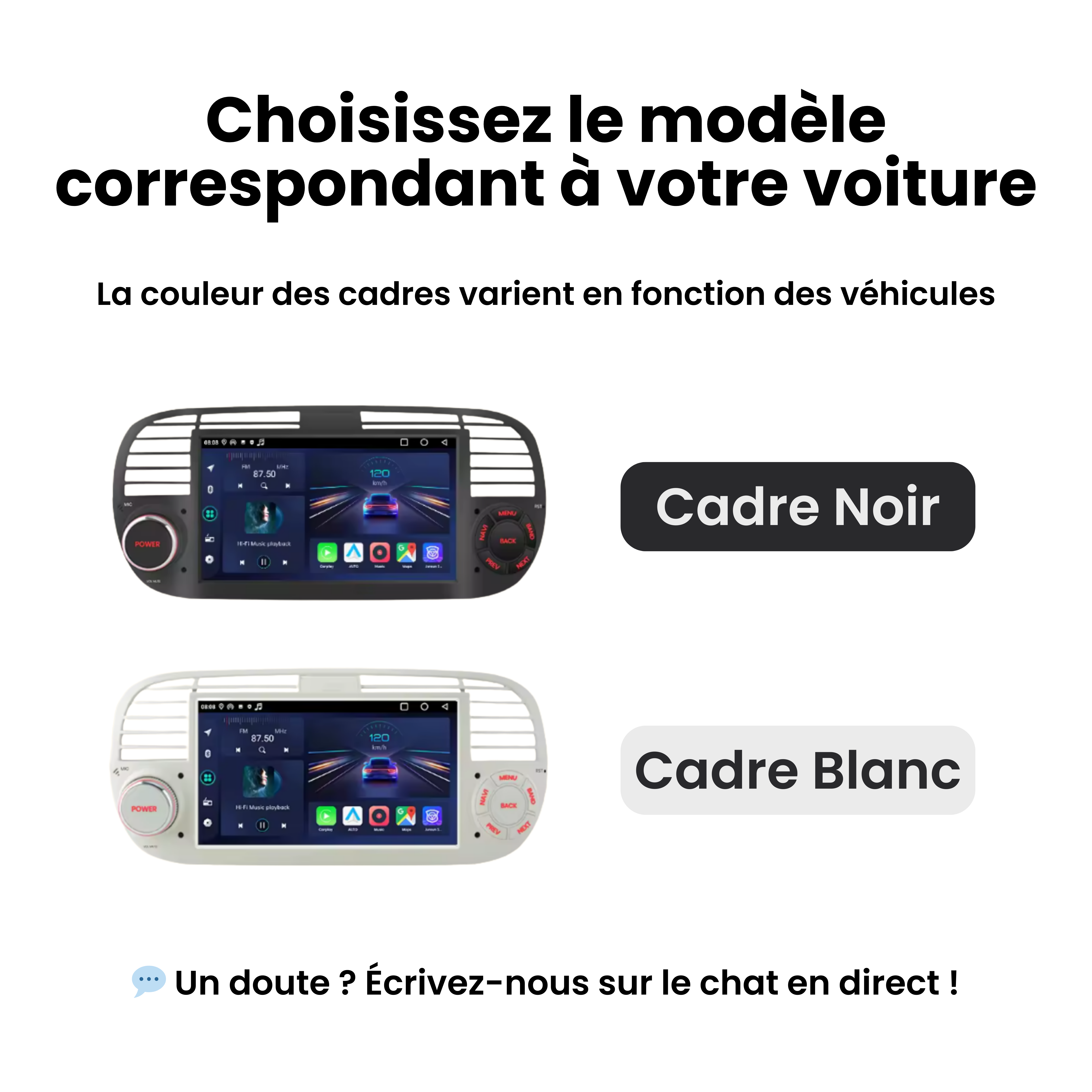 my-carpplay-autoradio-carplay-abarth-500-2007-2015-optimal-noir image 2