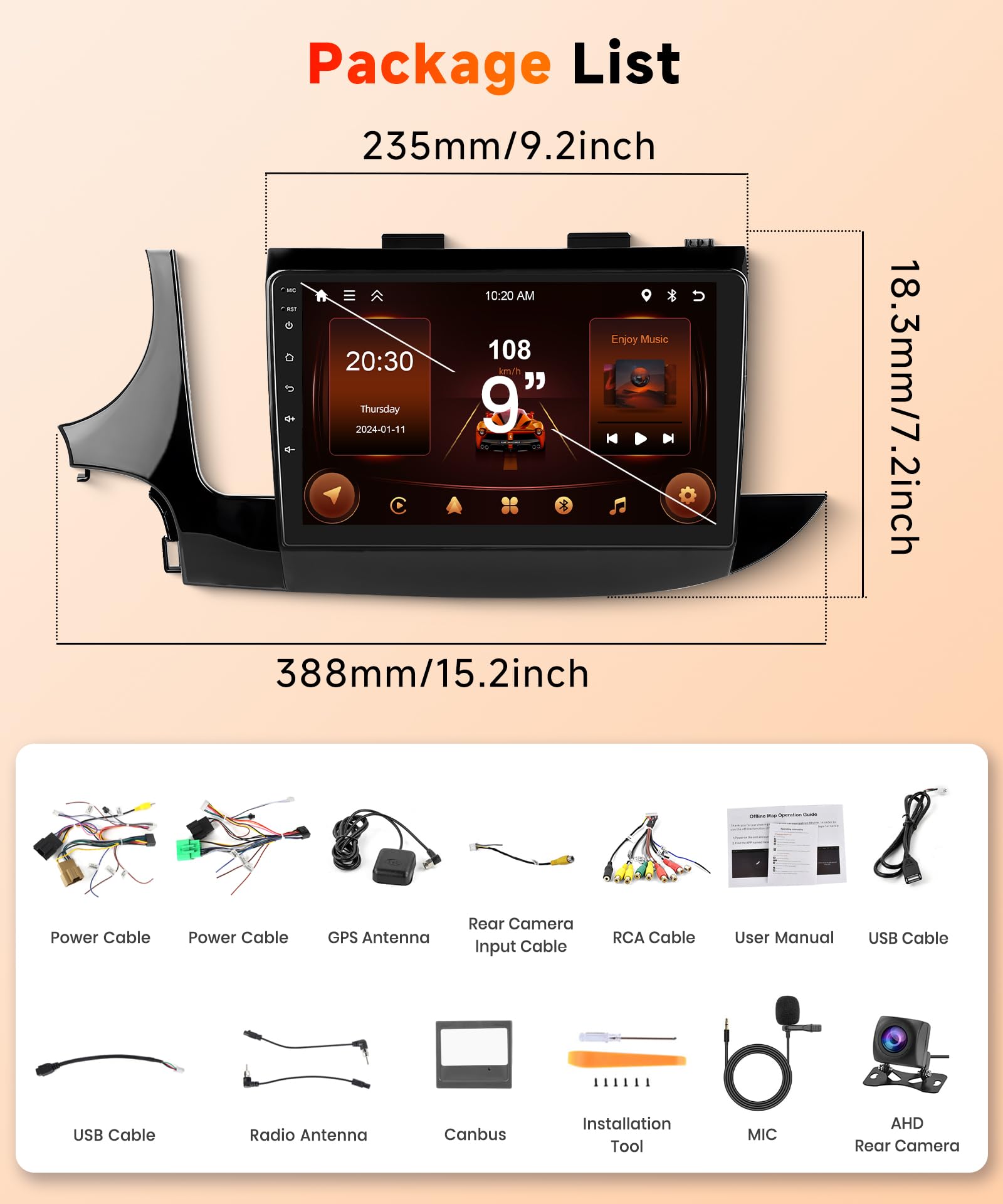 vechtel-autoradio-encore-mokka-9-2-64go-android-13-carplay image 7