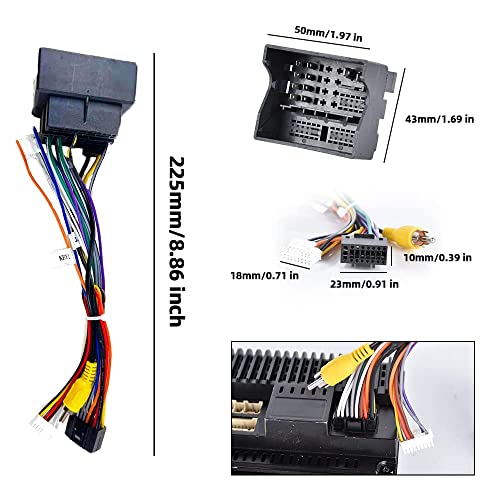 podofo-52-broches-c-ble-adaptateur-iso-autoradio-vw-golf-passat image 8