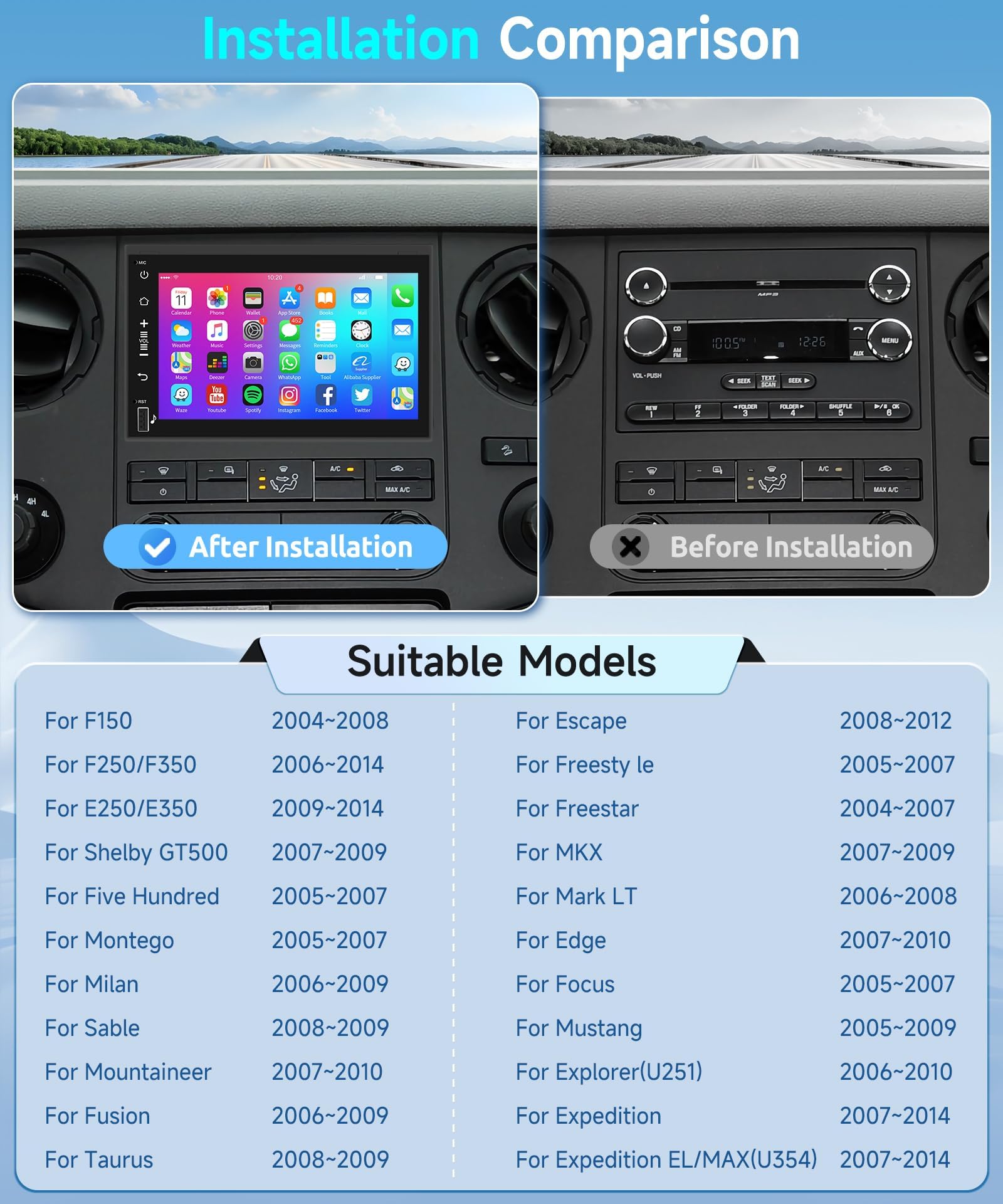 podofo-android-car-radio-7-ford-autoradio-1g-32g-cam-ra image 2