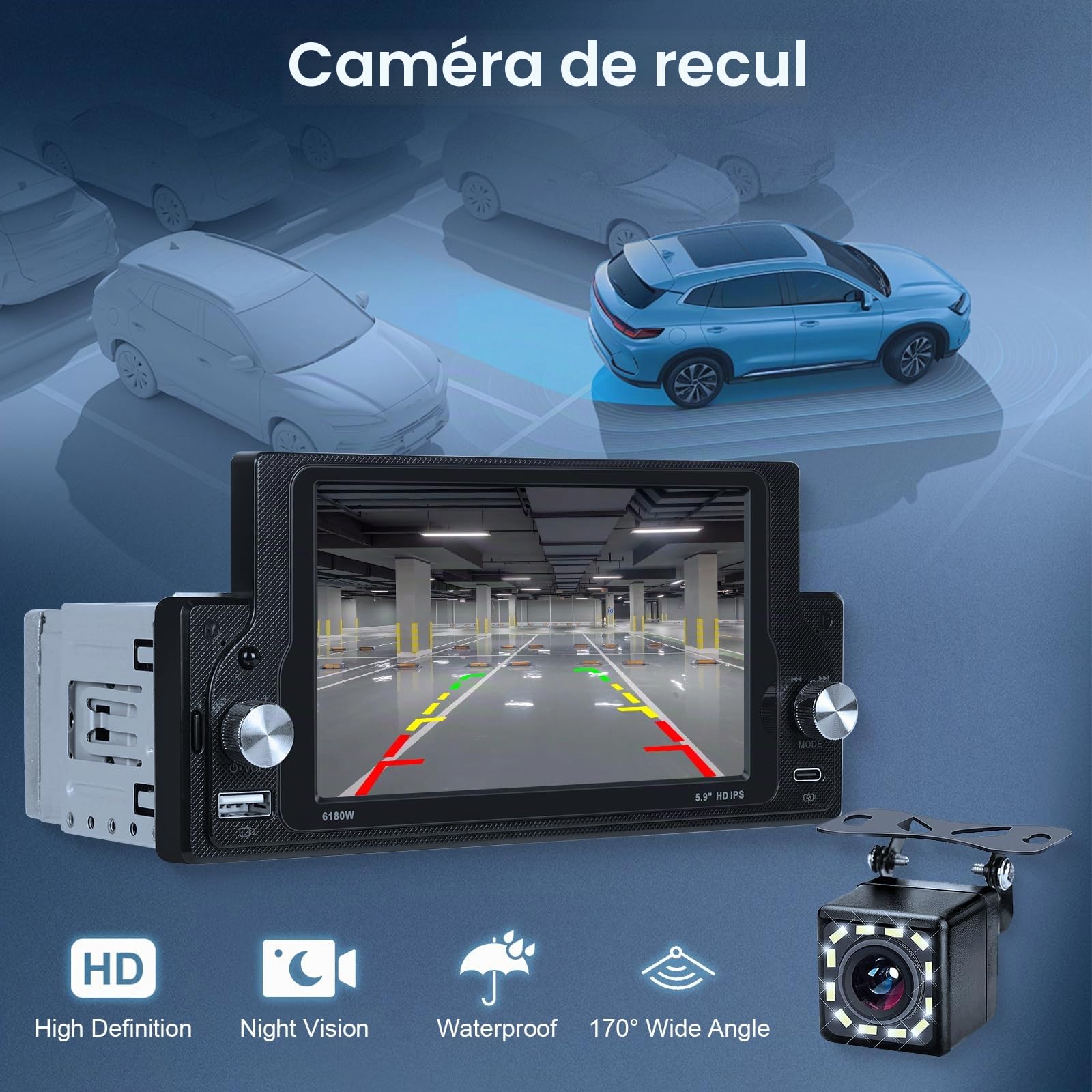 vechtel-autoradio-1-din-5-9-pouces-carplay-sans-fil-cam-ra image 4
