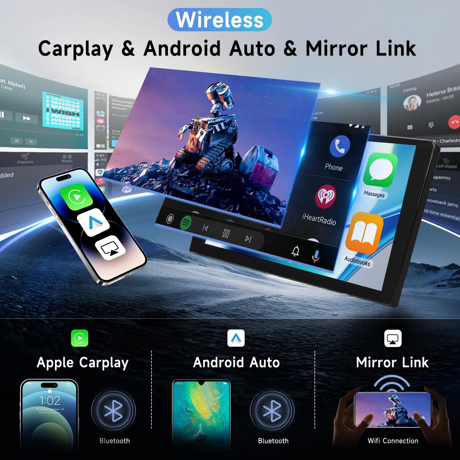 podofo-android-car-radio-autoradio-2-din-9-pouces-2-64-go-universel image 2