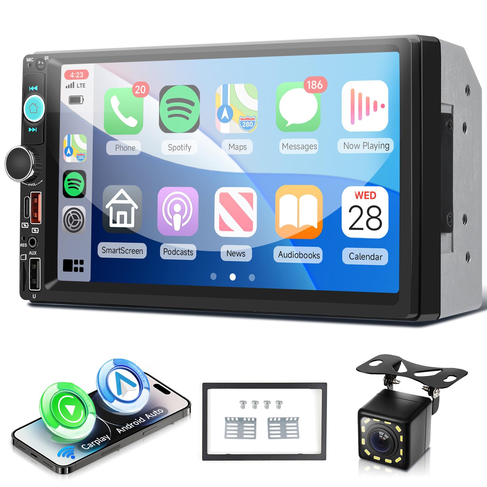 vechtel-autoradio-2-din-cran-7-pouces-carplay-cam-ra-recul image 1