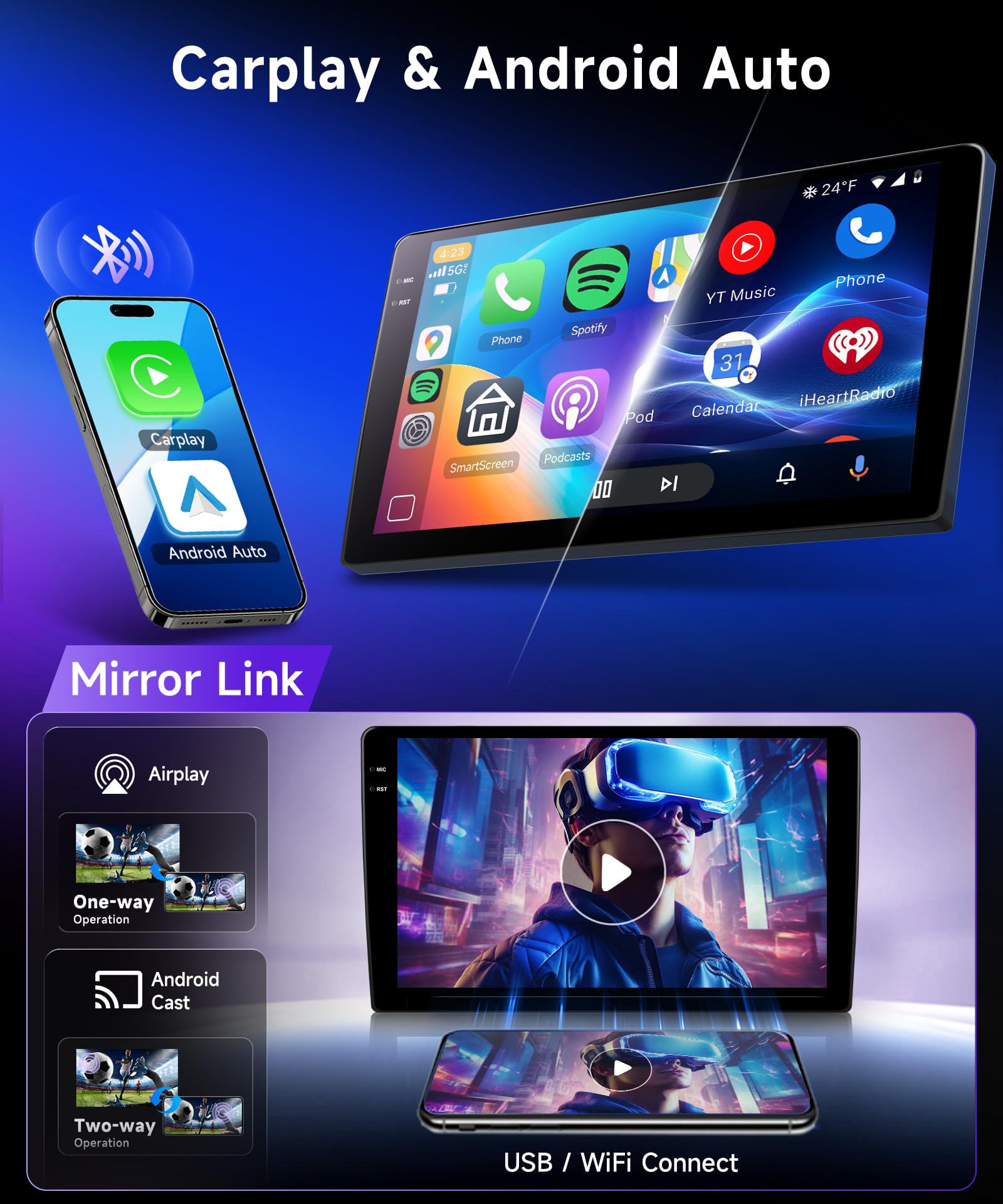 podofo-android-car-radio-autoradio-9-qashqai-j10-4-128g image 3