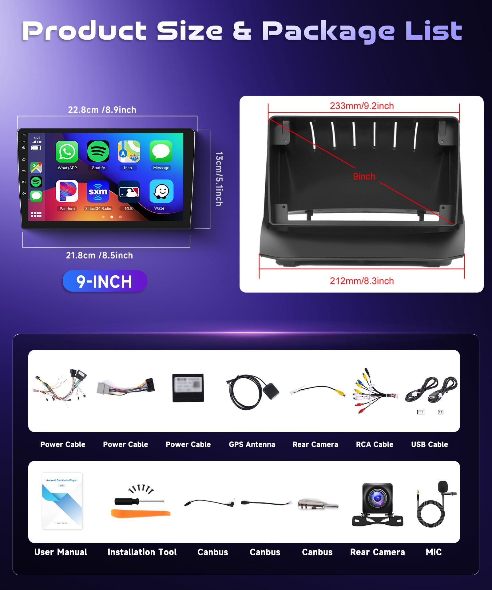 vechtel-autoradio-ford-fiesta-2009-2014-9-android-13-4-64g image 7