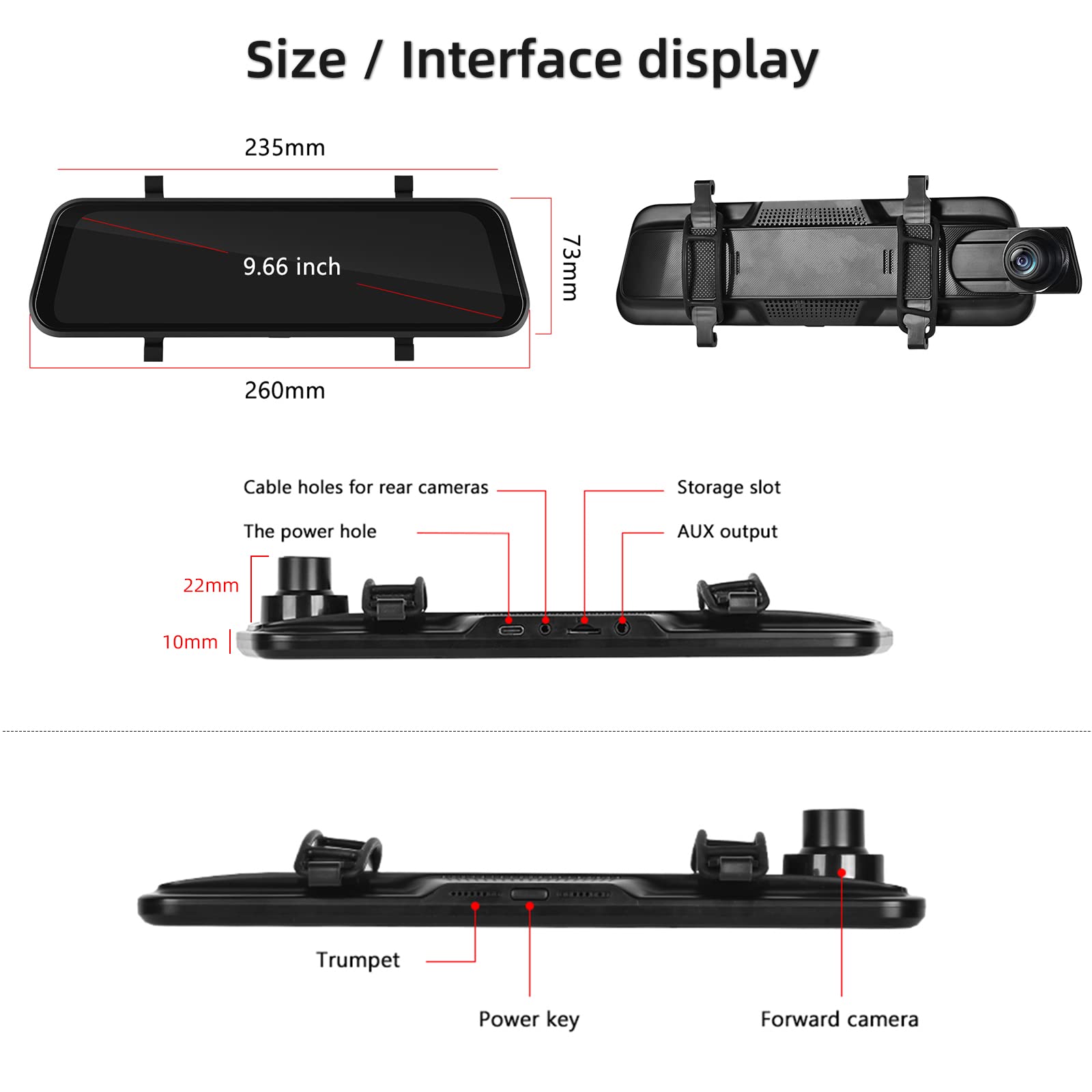 podofo-car-dvr-dash-cam-9-66-r-troviseur-carplay-dashcam-1080p image 7