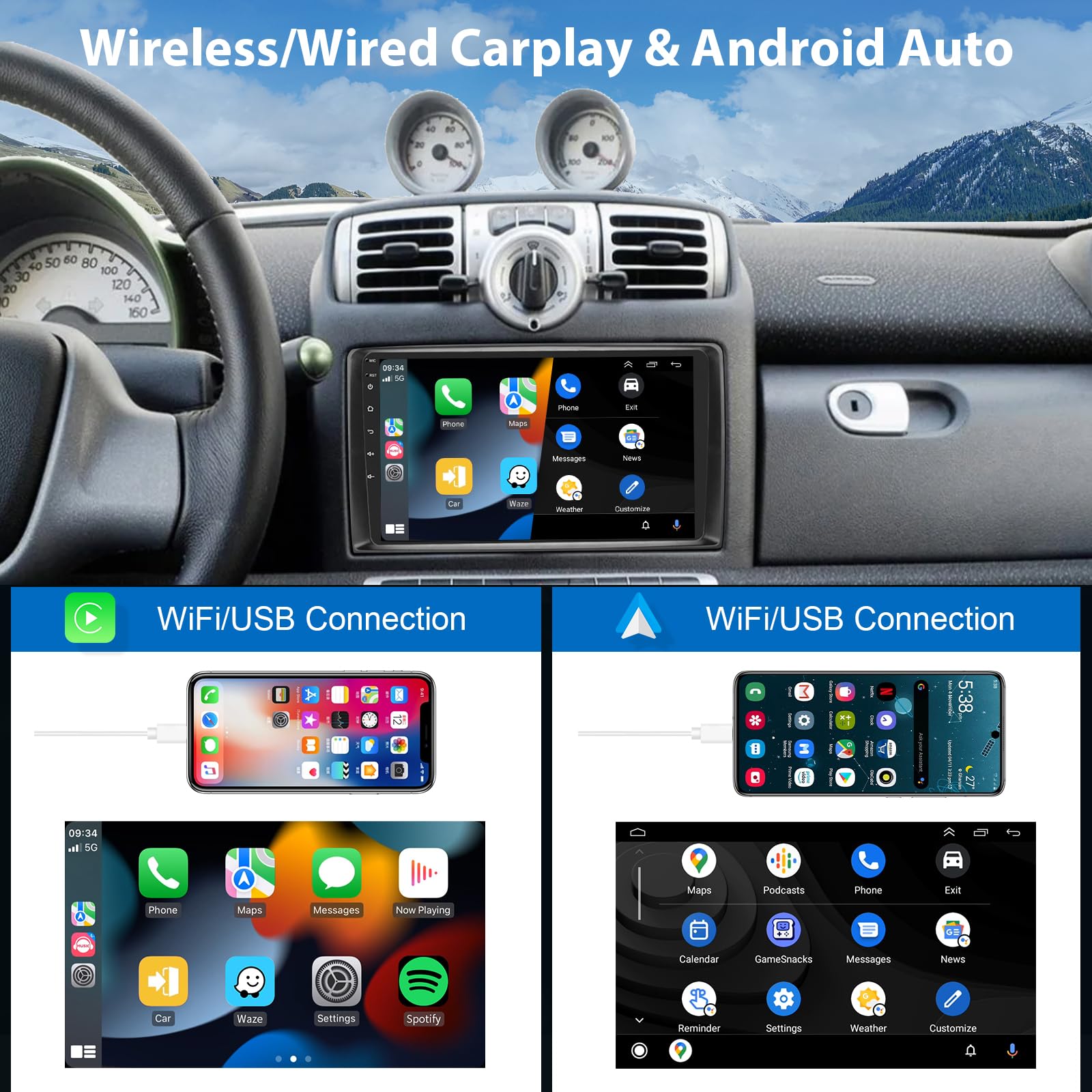 podofo-android-car-radio-smart-autoradio-9-pouces-4-64g image 3