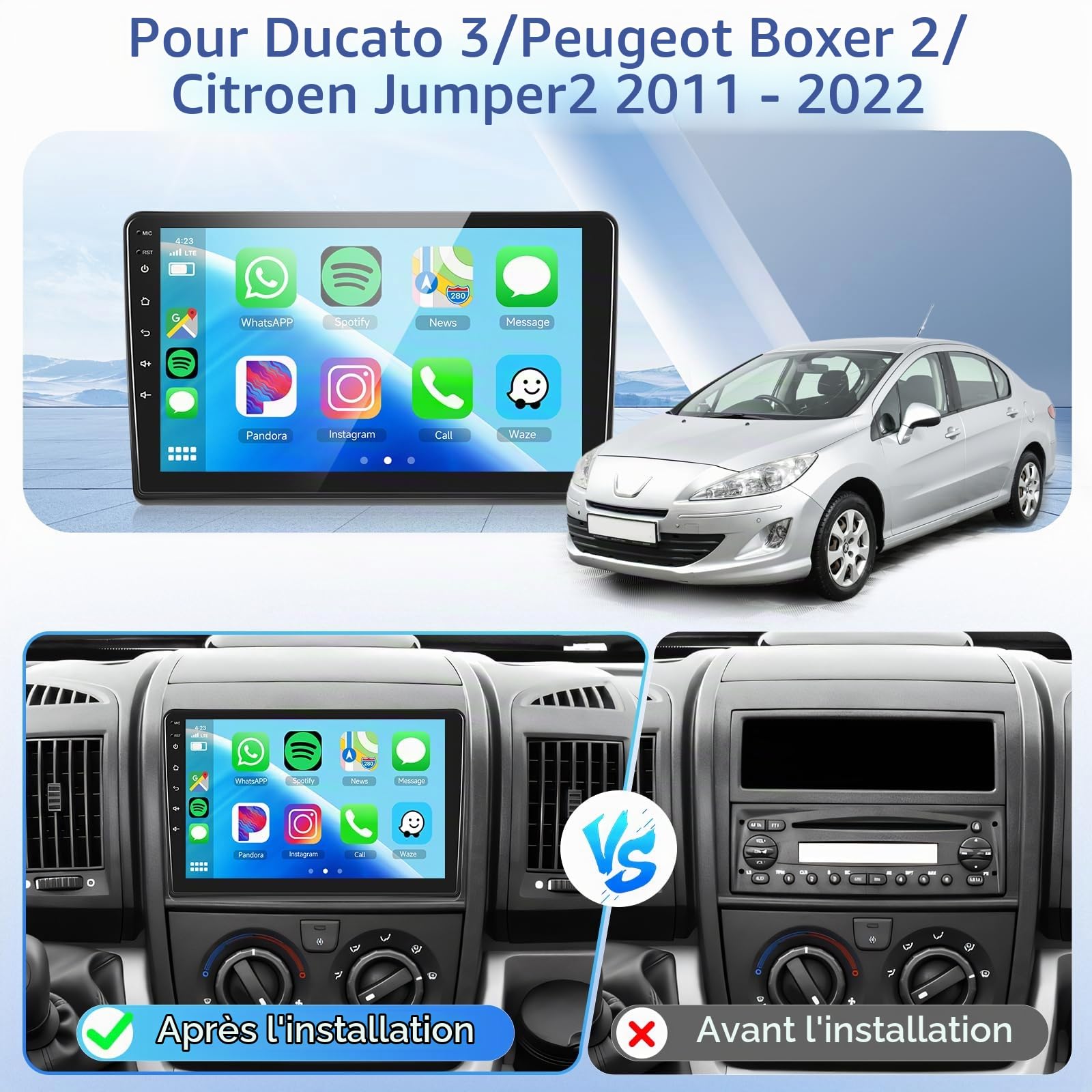 podofo-android-car-radio-ducato-autoradio-9-pouces-2g-64g image 2
