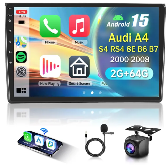 vechtel-a4-2002-2008-9-autoradio-android-2-64-go-carplay image 1