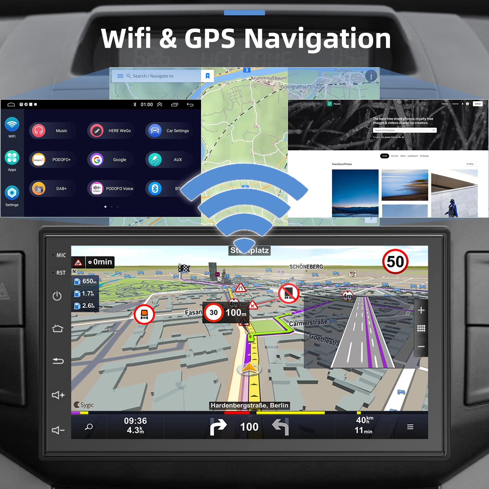 podofo-android-car-radio-7-pouces-autoradio-carplay-1-32-go image 4