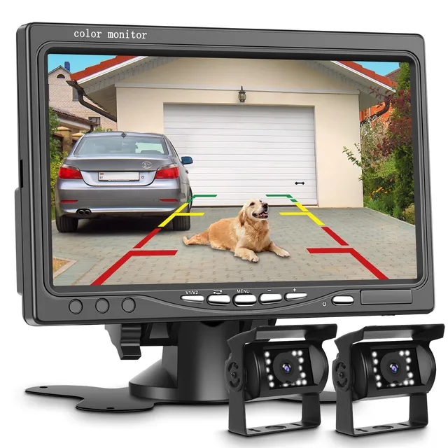 podofo-car-reversing-aid-kit-cam-ra-recul-7-pouces-2-cam-ras-ip68 image 1