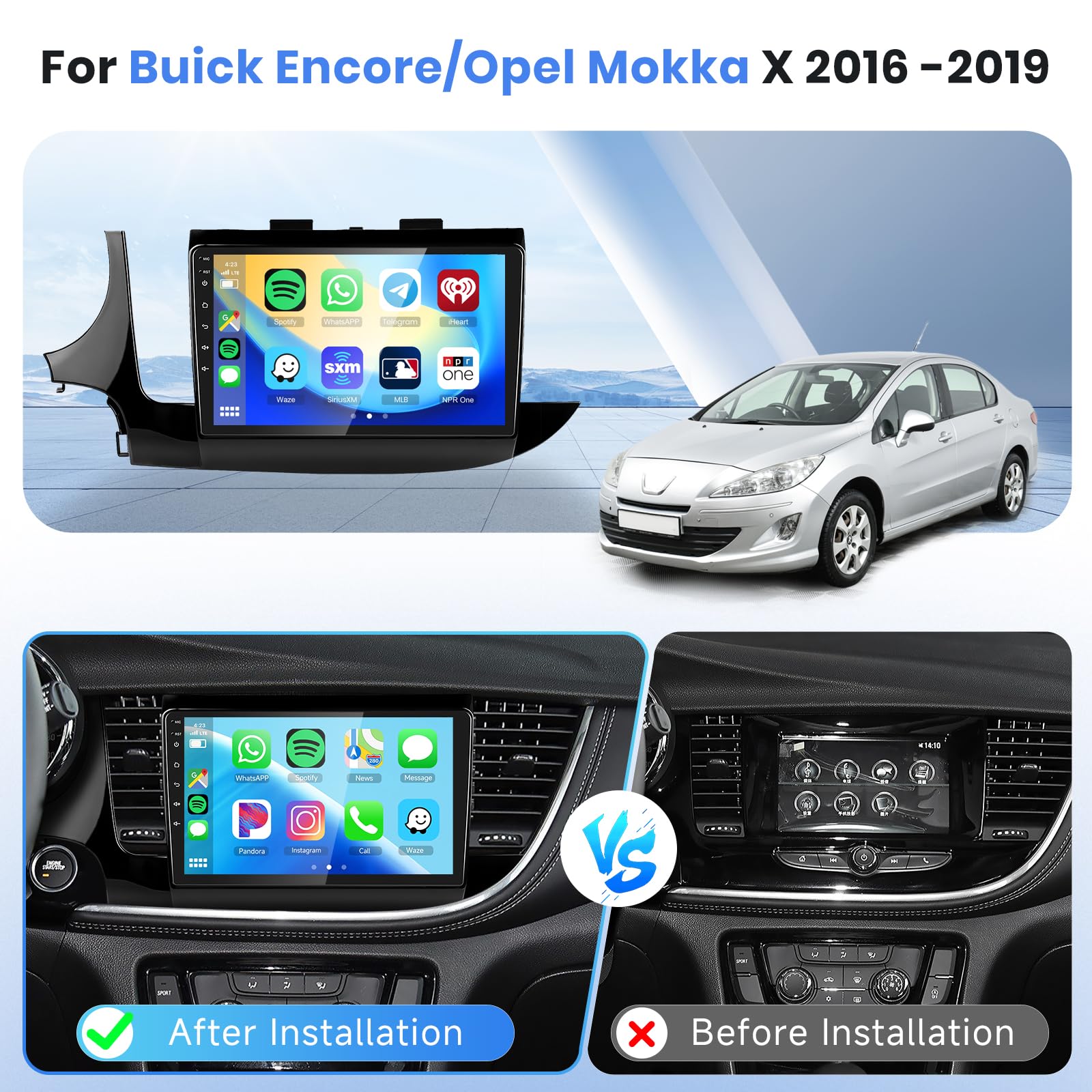 podofo-2g-64g-autoradio-mokka-x-2016-2019-9-pouces-carplay image 2